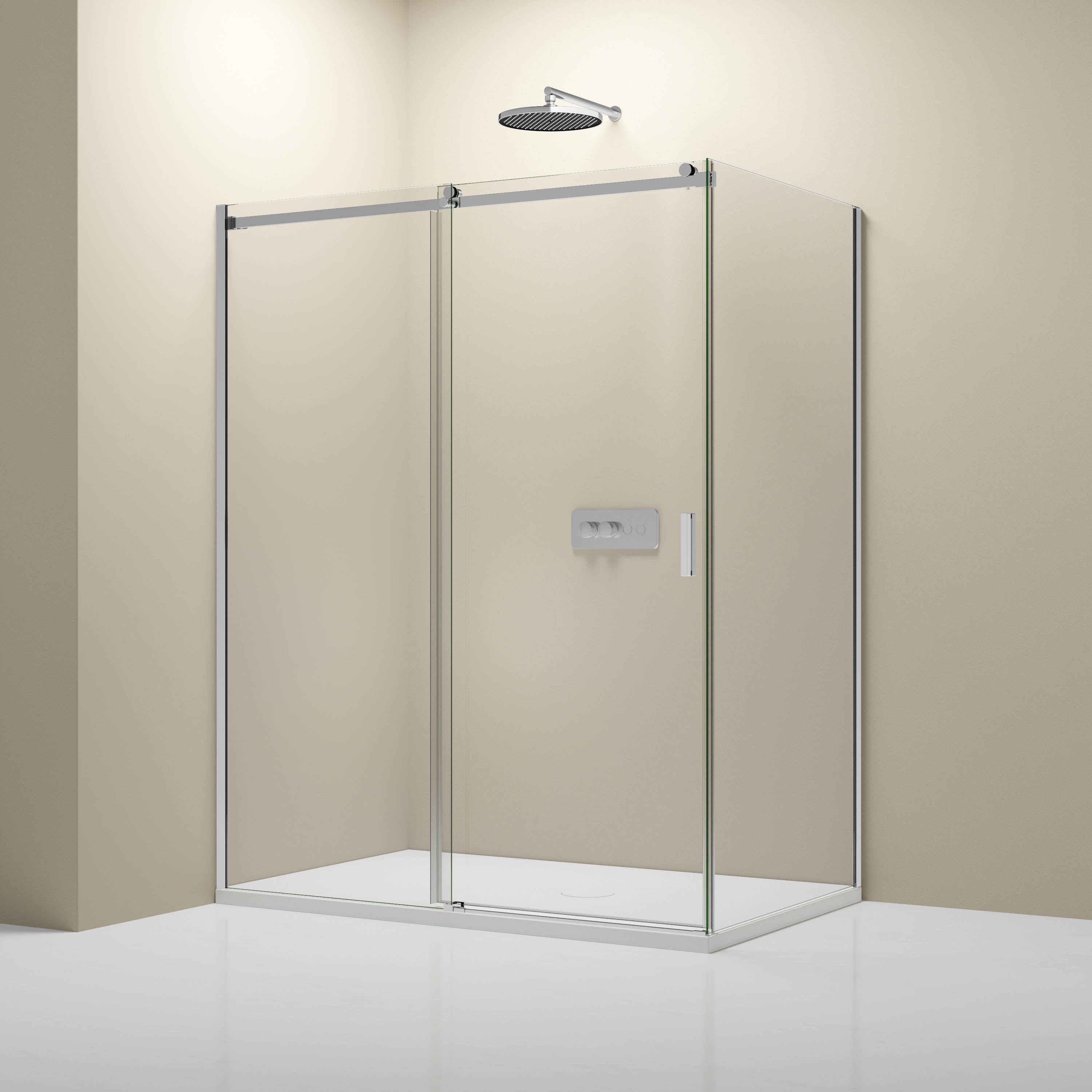 BERNSTEIN Eckduschkabine DX906 FLEX – Schiebetür, 100x80 Cm, 8 Mm ESG-Glas Mit NANO-Beschichtung