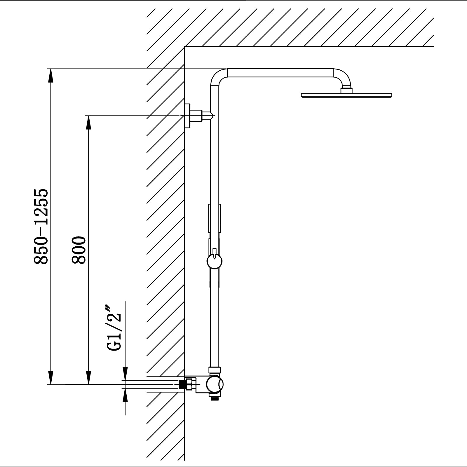 Design Duschsäule Thermostat 8221 BASIC