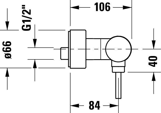 Duravit Circle Einhebel-Brausemischer Aufputz