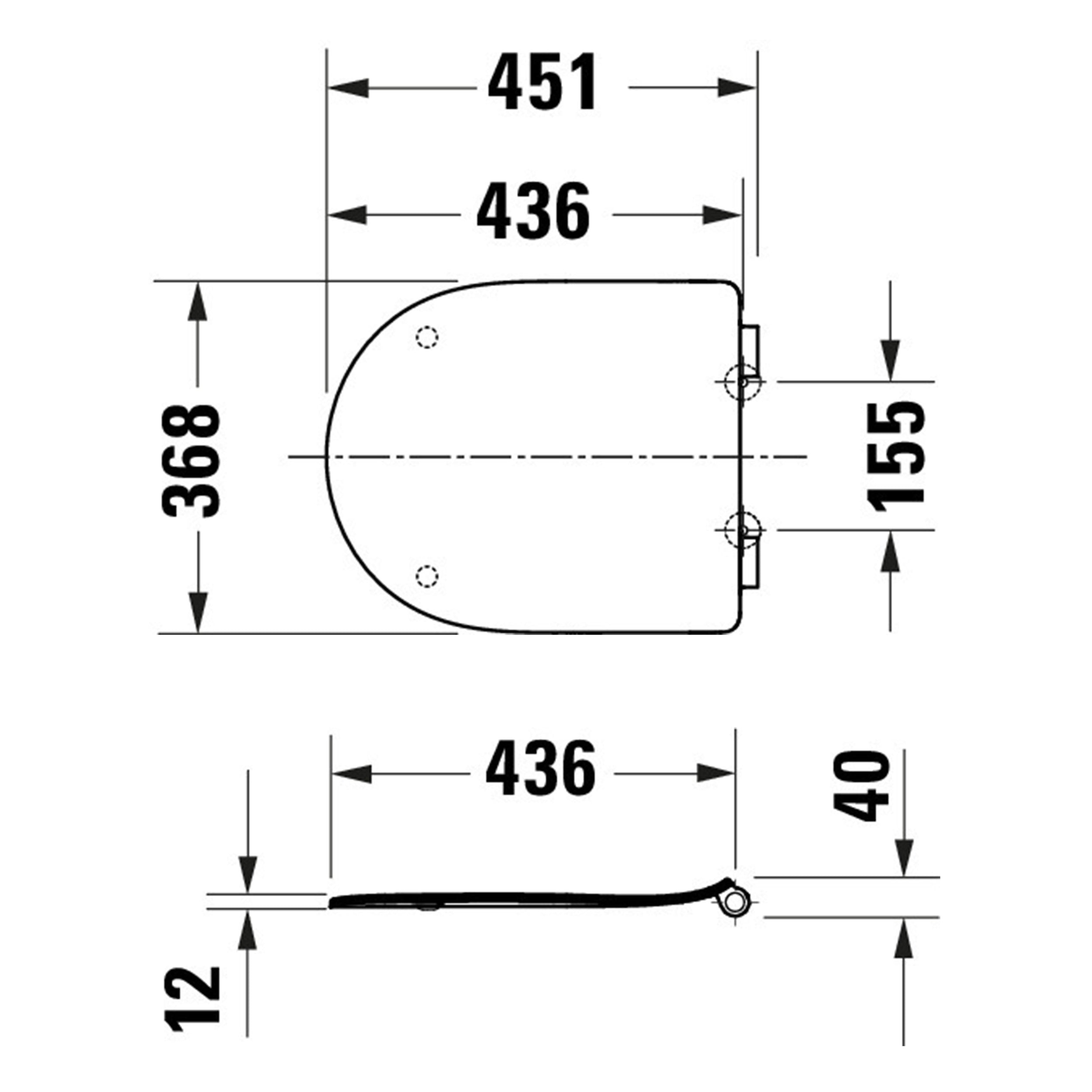 Duravit Univavo Universal WC-Sitz mit Absenkautomatik, rund