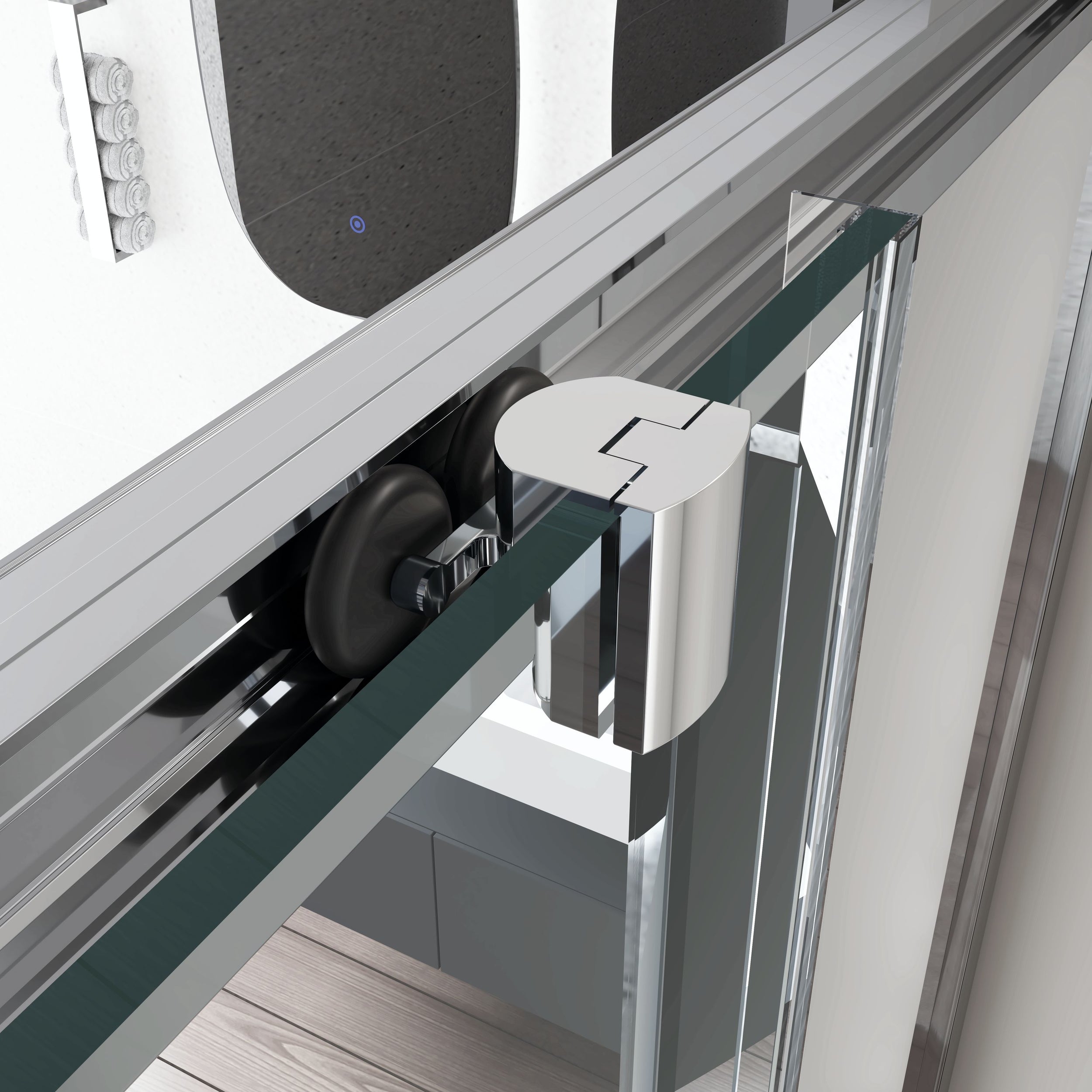 Eckdusche mit Schiebetür NT504