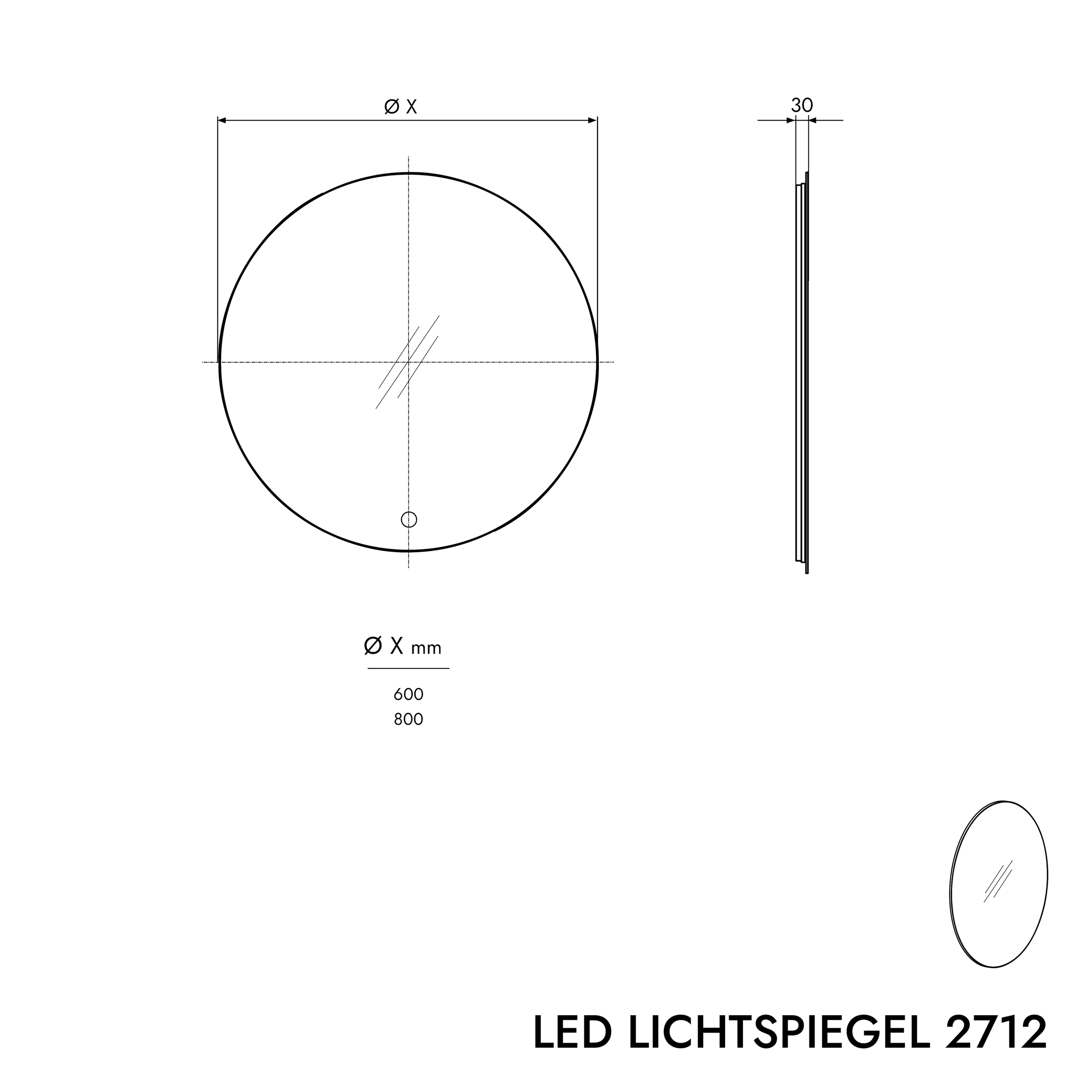 LED Lichtspiegel 2712 - 2.0