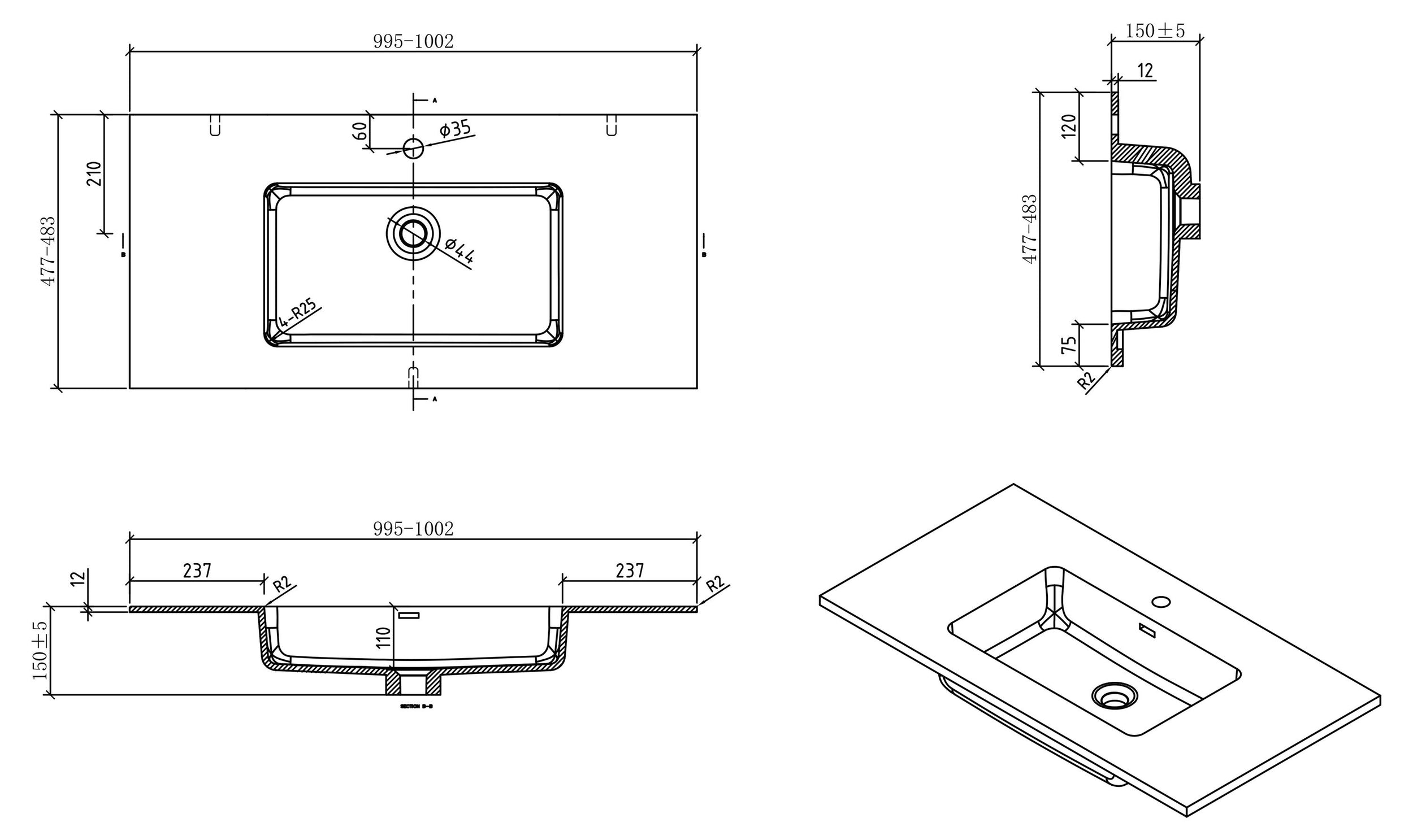 Badmöbel-Set Alice 1000
