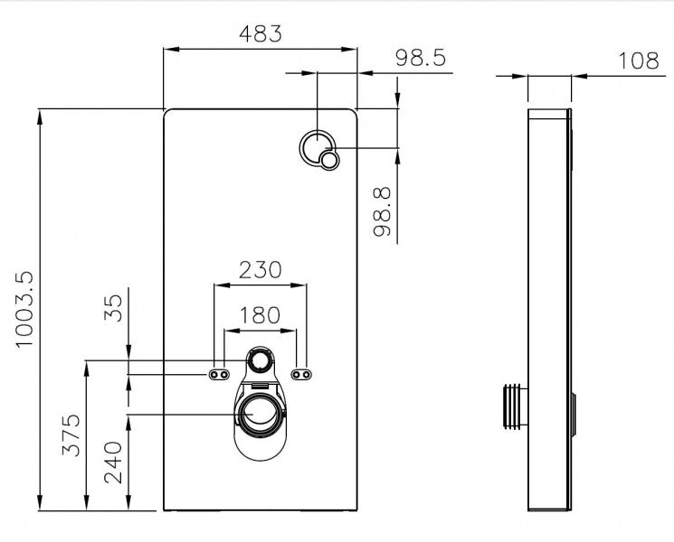 WC-Komplettpaket 46: WC B-8030R Schwarz
