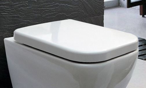 Hydro Home WC-Sitz „Pop“ Himmelblau – Duroplast-Toilettensitz Mit Hochbefestigung (Keramik-Optik)