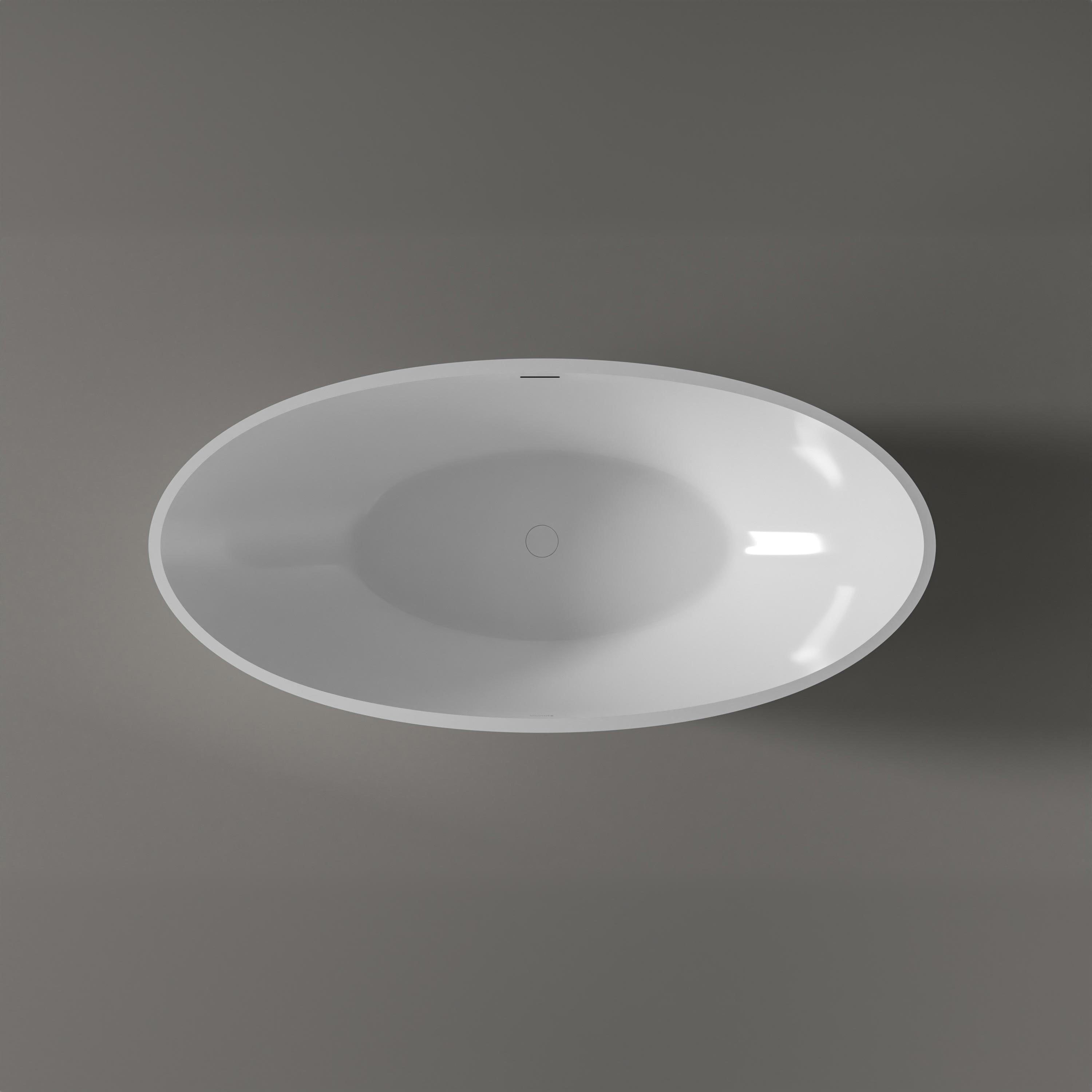 Freistehende Badewanne RIO STONE Mineralguss Weiß - 180 x 85 cm - Wählbar in Matt oder Hochglanz Freistehende Badewanne RIO STONE Mineralguss Weiß - 180 x 85 cm - Wählbar in Matt oder Hochglanz