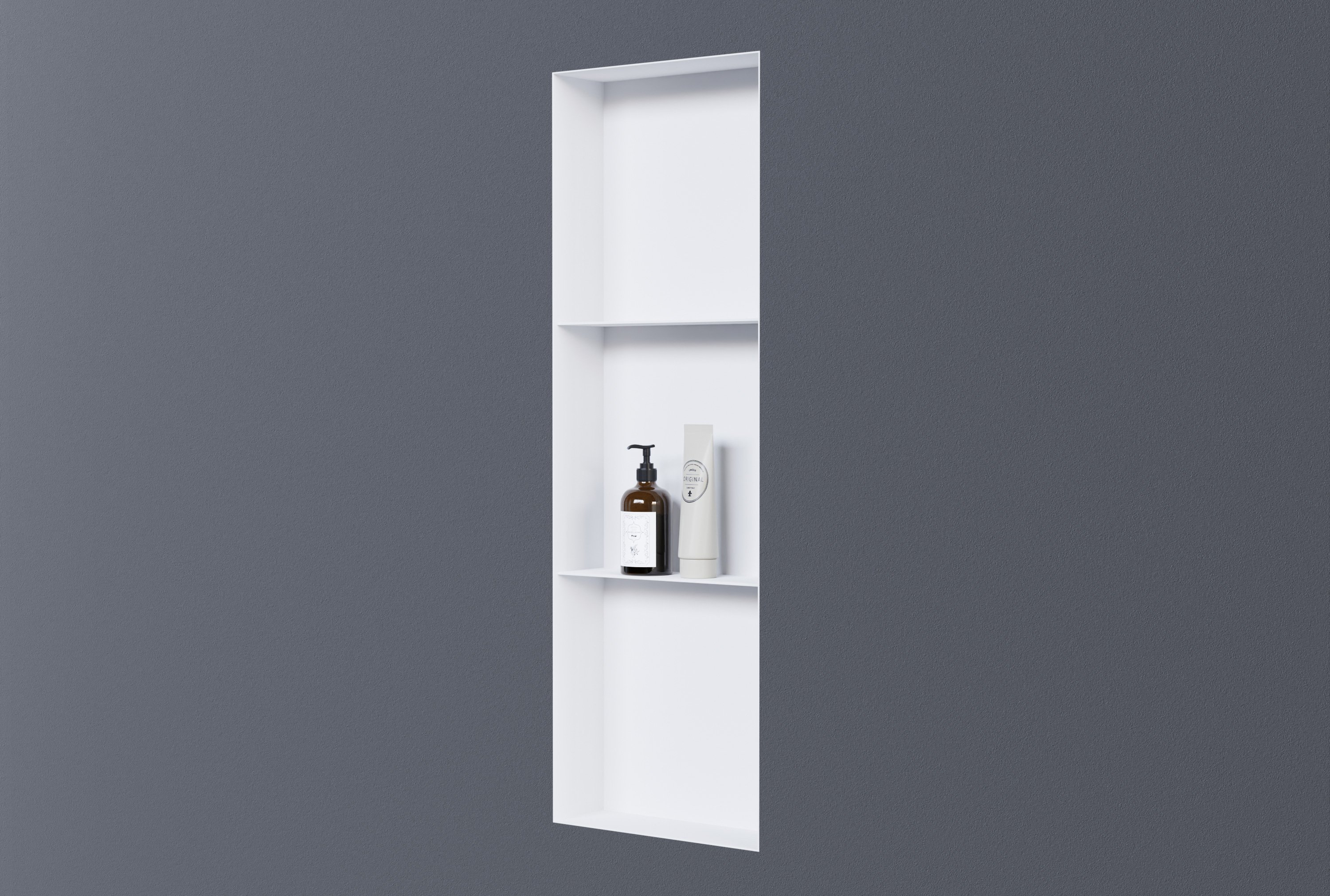 Wandnische aus Edelstahl NT309010X randlos mit Ablagefach - 30 x 90 x 10 cm (B x H x T) - Farbe wählbar
