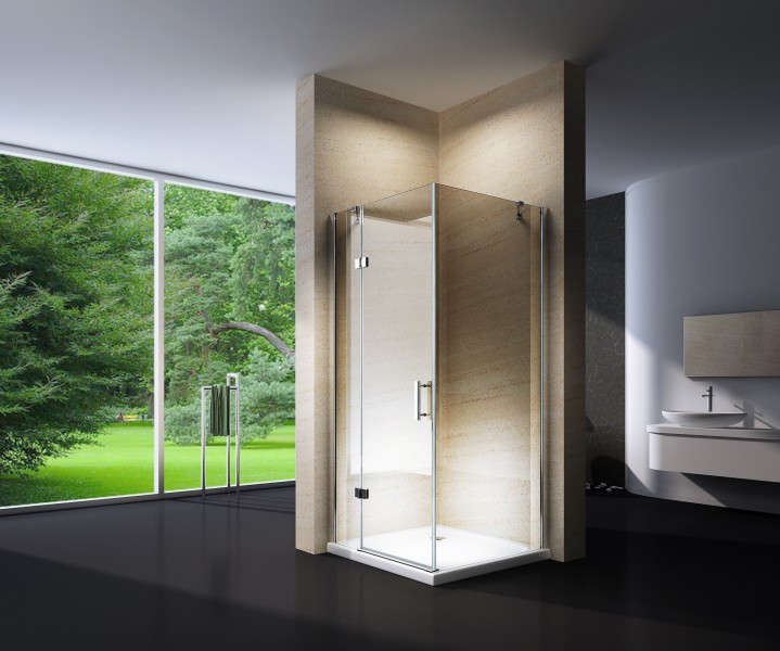 Duschkabine Eckdusche Nano Echtglas EX403 - 100 x 100 x 195 cm