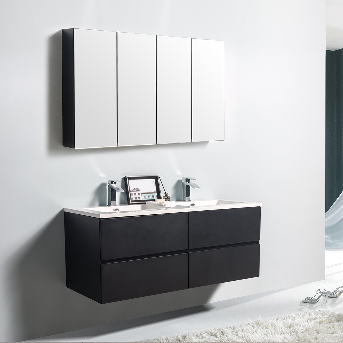Badmöbel-Set EDGE 1300 mit Waschbecken - Farbe wählbar