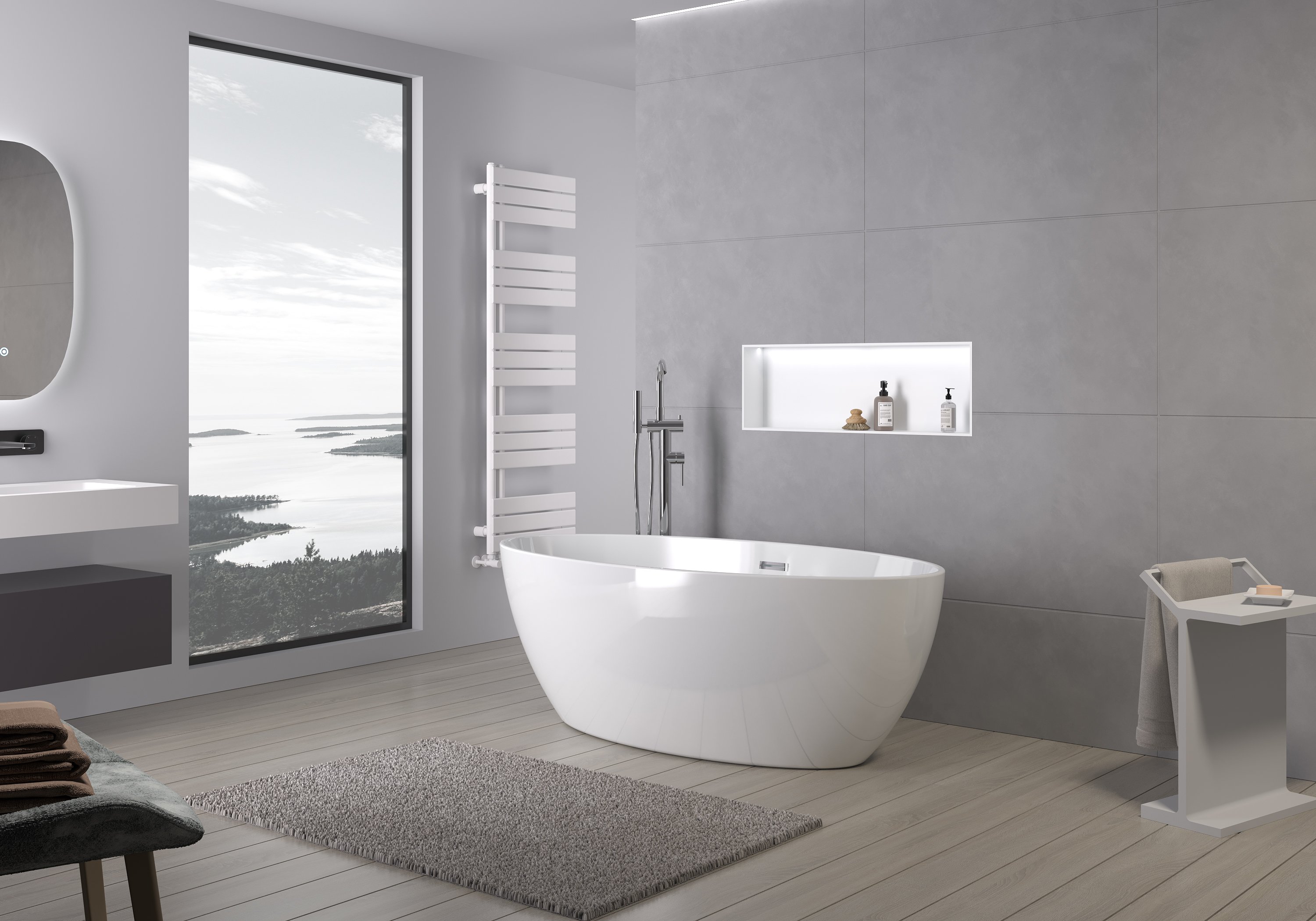 Freistehende Badewanne TERRA 2.0 Acryl - 160 x 80 x 58 cm - Farbe wählbar