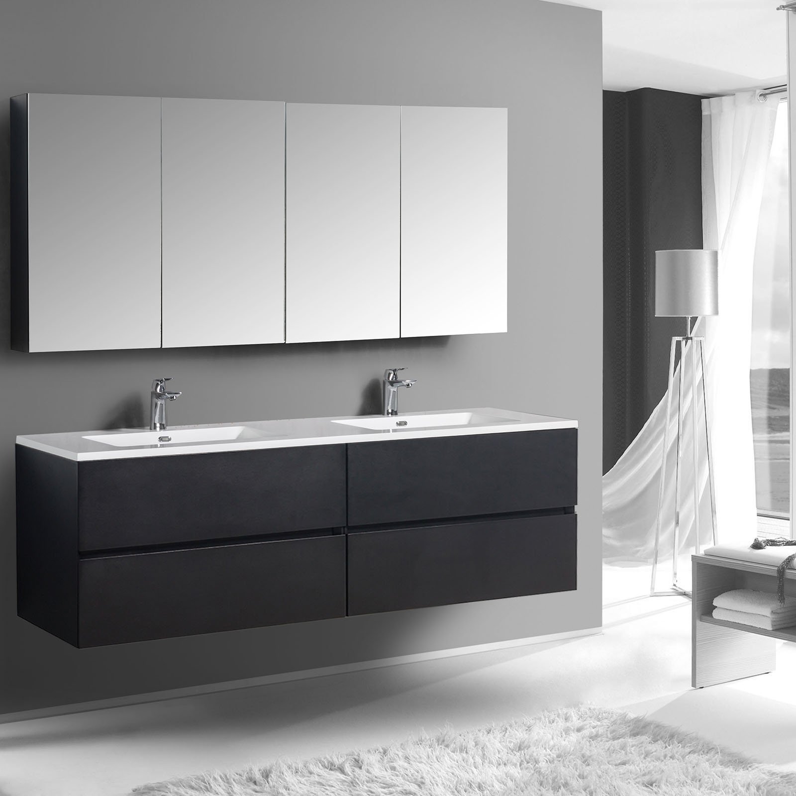 Badmöbel-Set EDGE 1500 mit Waschbecken - Farbe wählbar