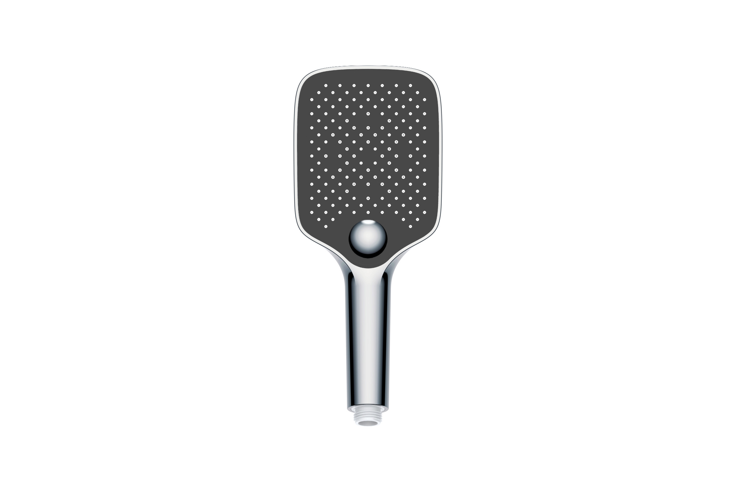 Handbrause HB152E eckig - Anti-Kalk - Chrom / Schwarz matt - 3 Strahlarten