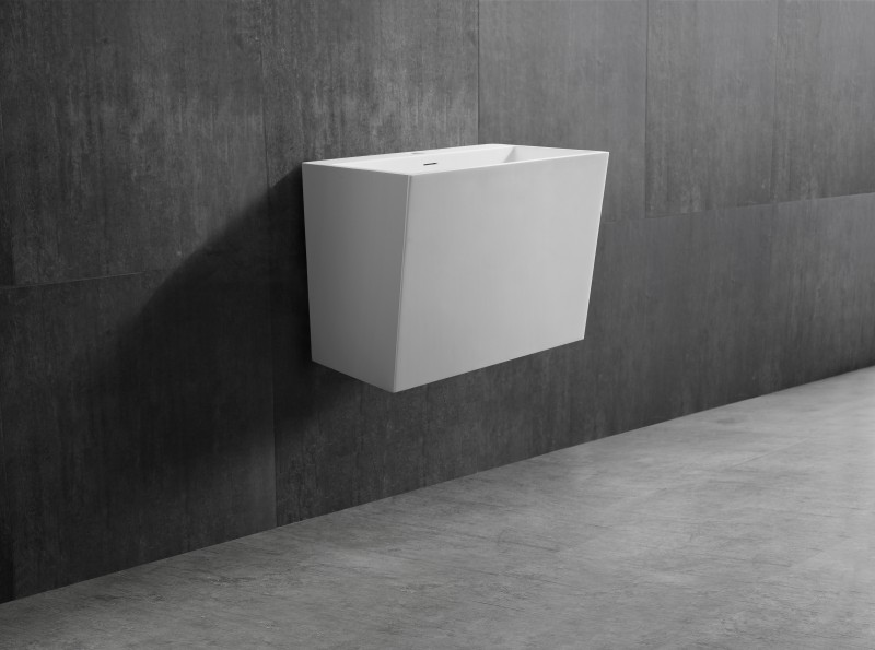 Wandwaschbecken TW18 aus Mineralguss - 50 x 35 x 40 cm - Weiß matt