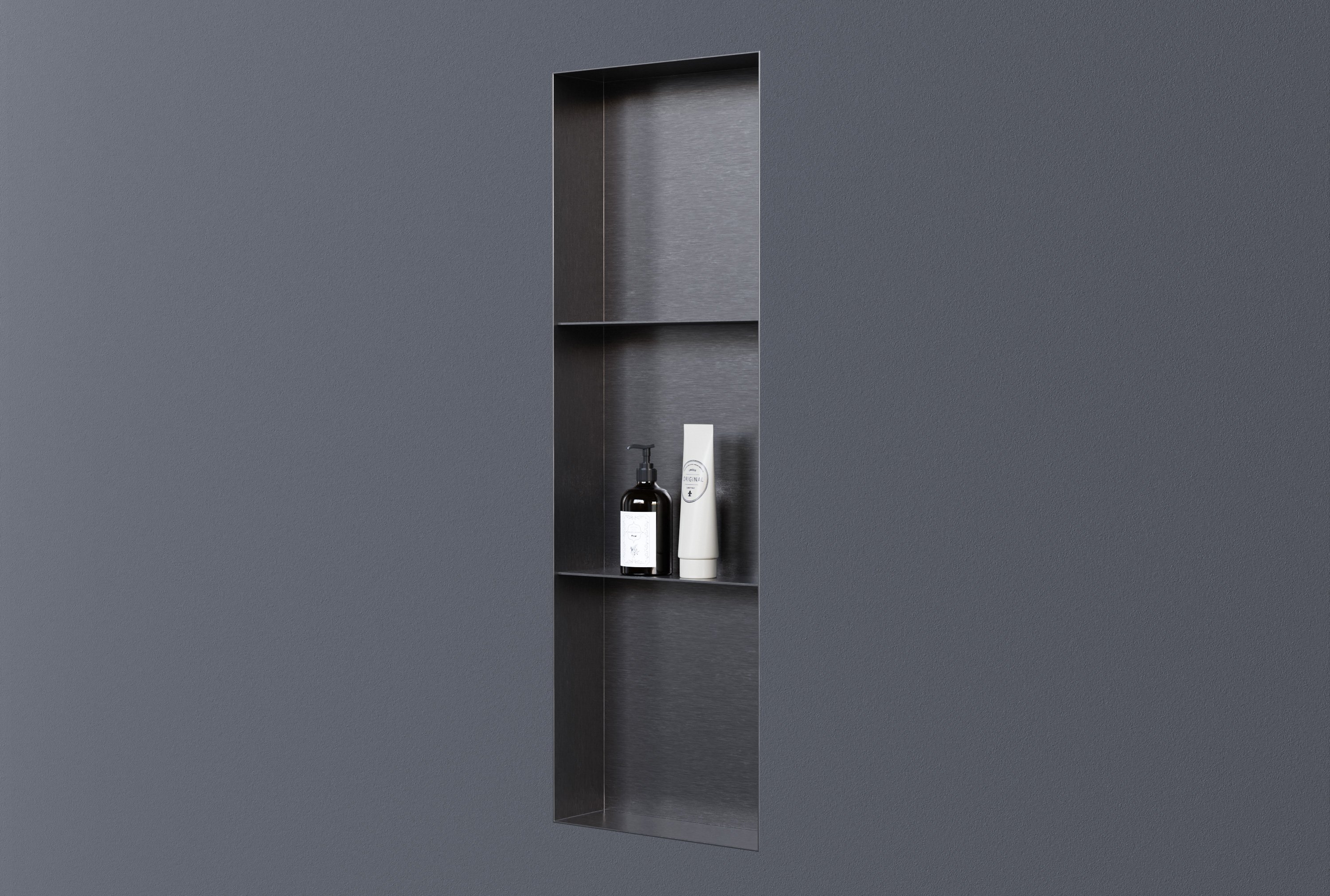 Wandnische aus Edelstahl NT309010X randlos mit Ablagefach - 30 x 90 x 10 cm (B x H x T) - Farbe wählbar