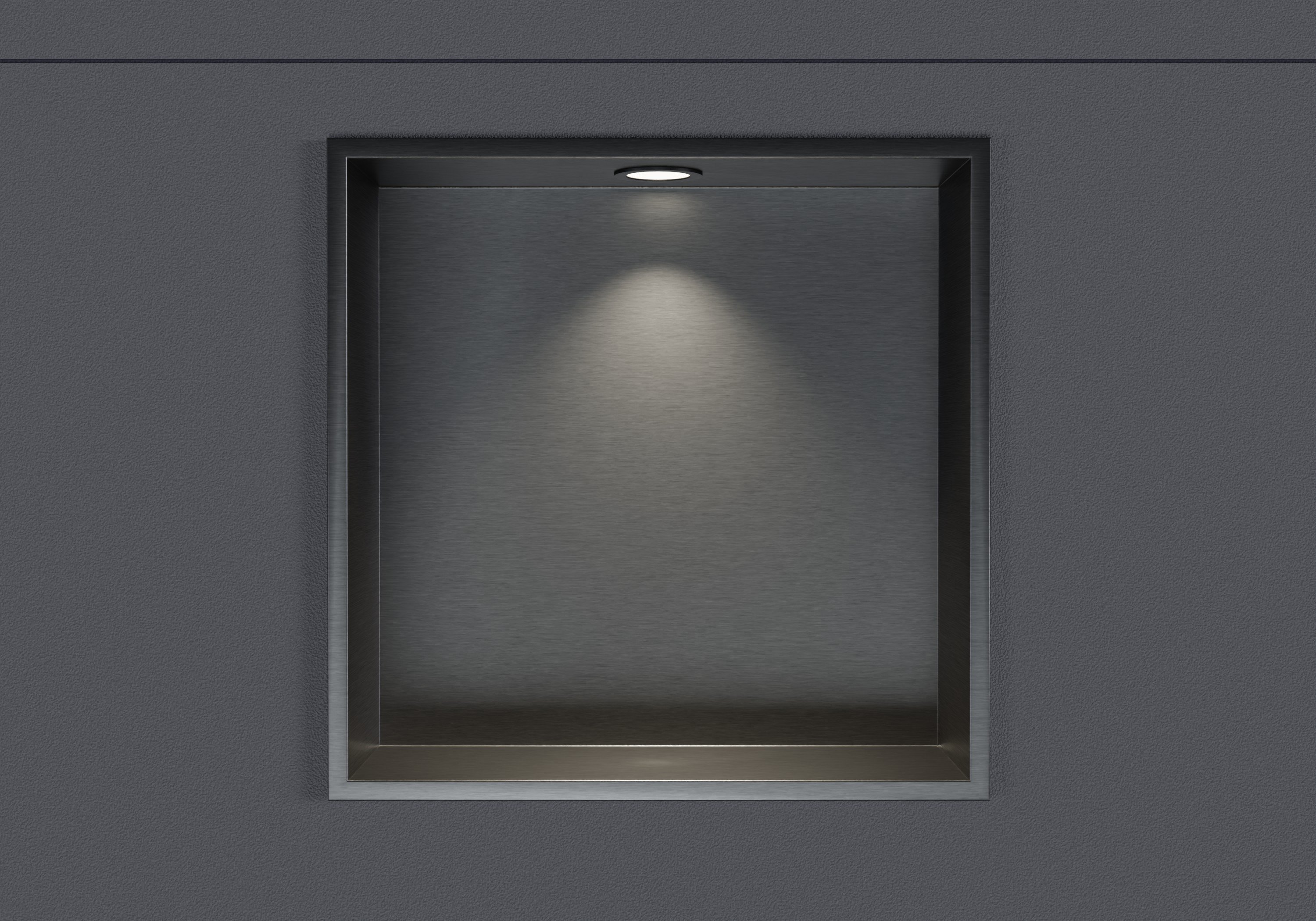 Wandnische aus Edelstahl NT303010X mit LED-Spot - 30 x 30 x 10 cm (H x B x T) - Farbe wählbar