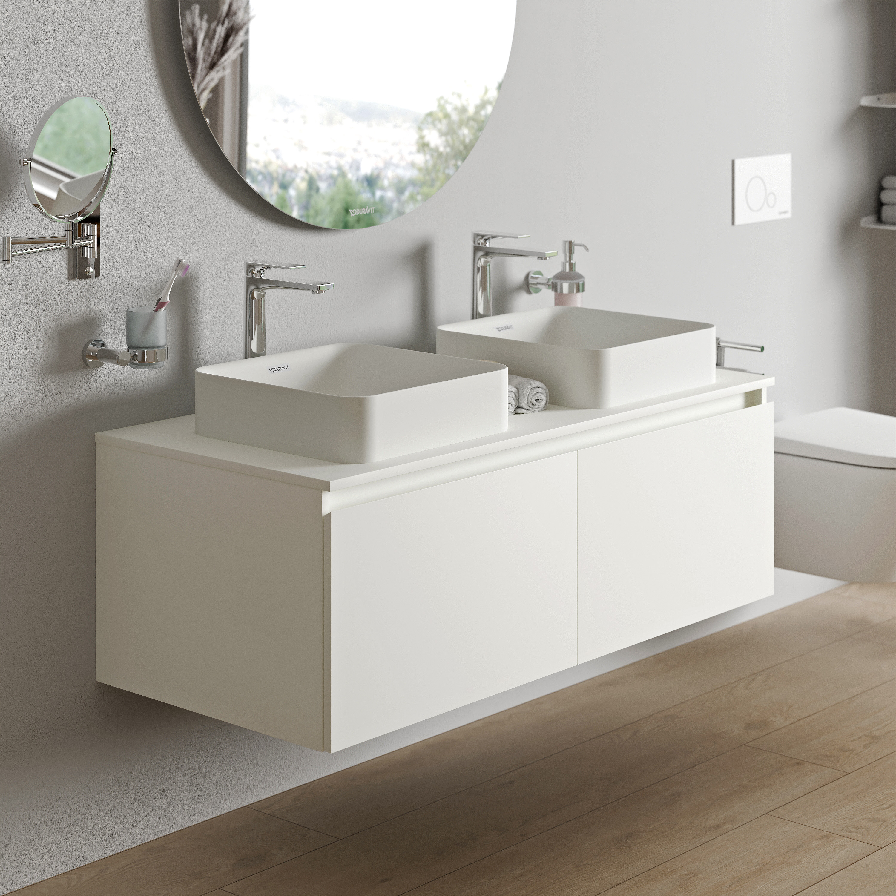 Duravit Vellora Waschtischunterschrank 120 cm wandhängend mit 2 Auszügen - Farbe wählbar