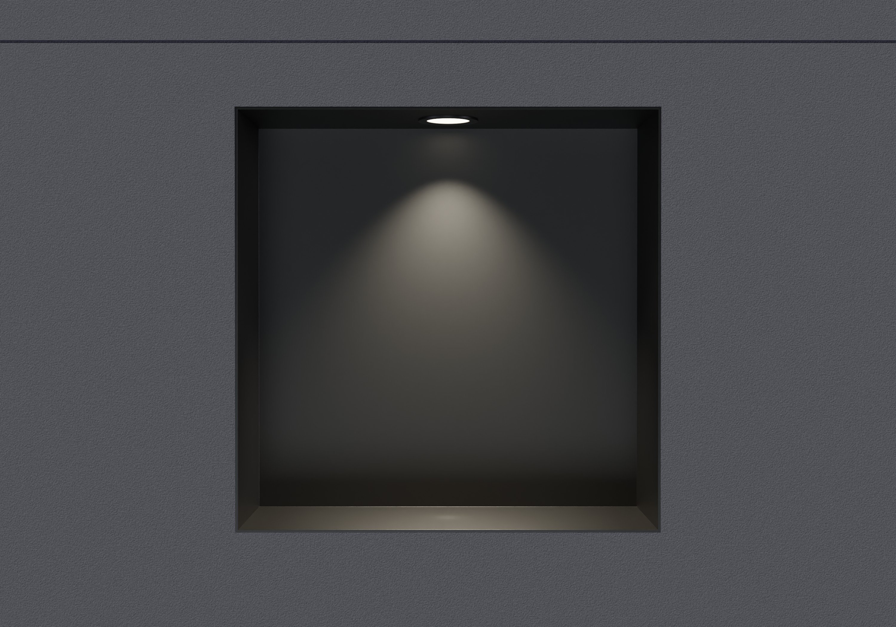Wandnische aus Edelstahl NT303010X randlos mit LED-Spot - 30 x 30 x 10 cm (H x B x T) - Farbe wählbar