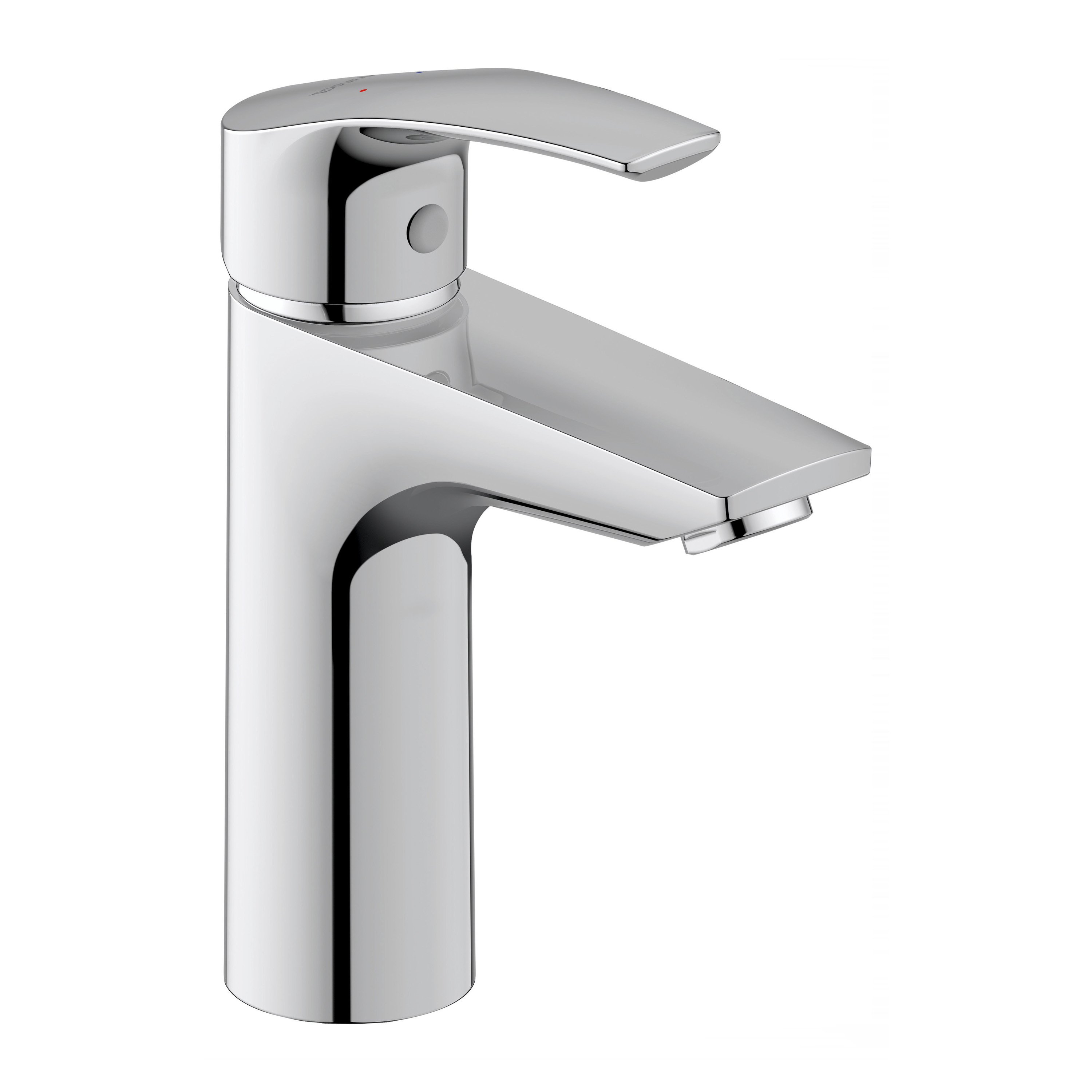 Duravit DuraVelez Waschtischarmatur, mit energiesparender FreshStart-Funktion, 18,7 cm (Größe M), Chrom 