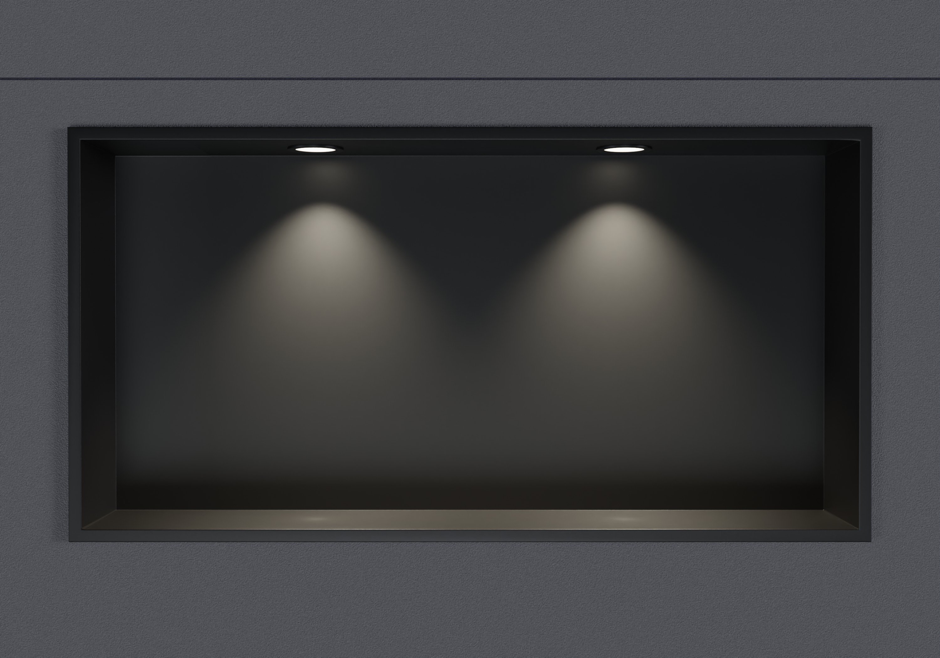 Wandnische aus Edelstahl NT306010X mit LED-Spot - 30 x 60 x 10 cm (H x B x T) - Farbe wählbar