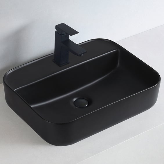 Aufsatzwaschbecken KW8085 - Sanitärkeramik - Rechteckig - 50 x 40 x 13 cm