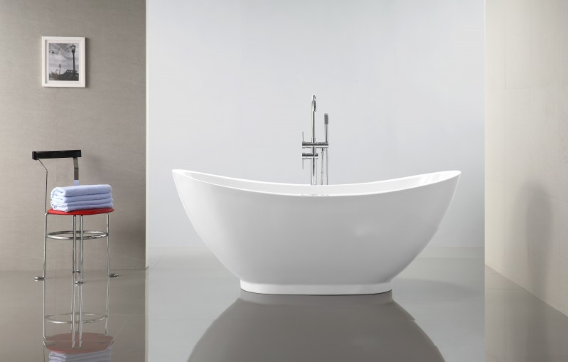 Freistehende Badewanne VALENZIA Acryl Weiß - 175 x 85 cm