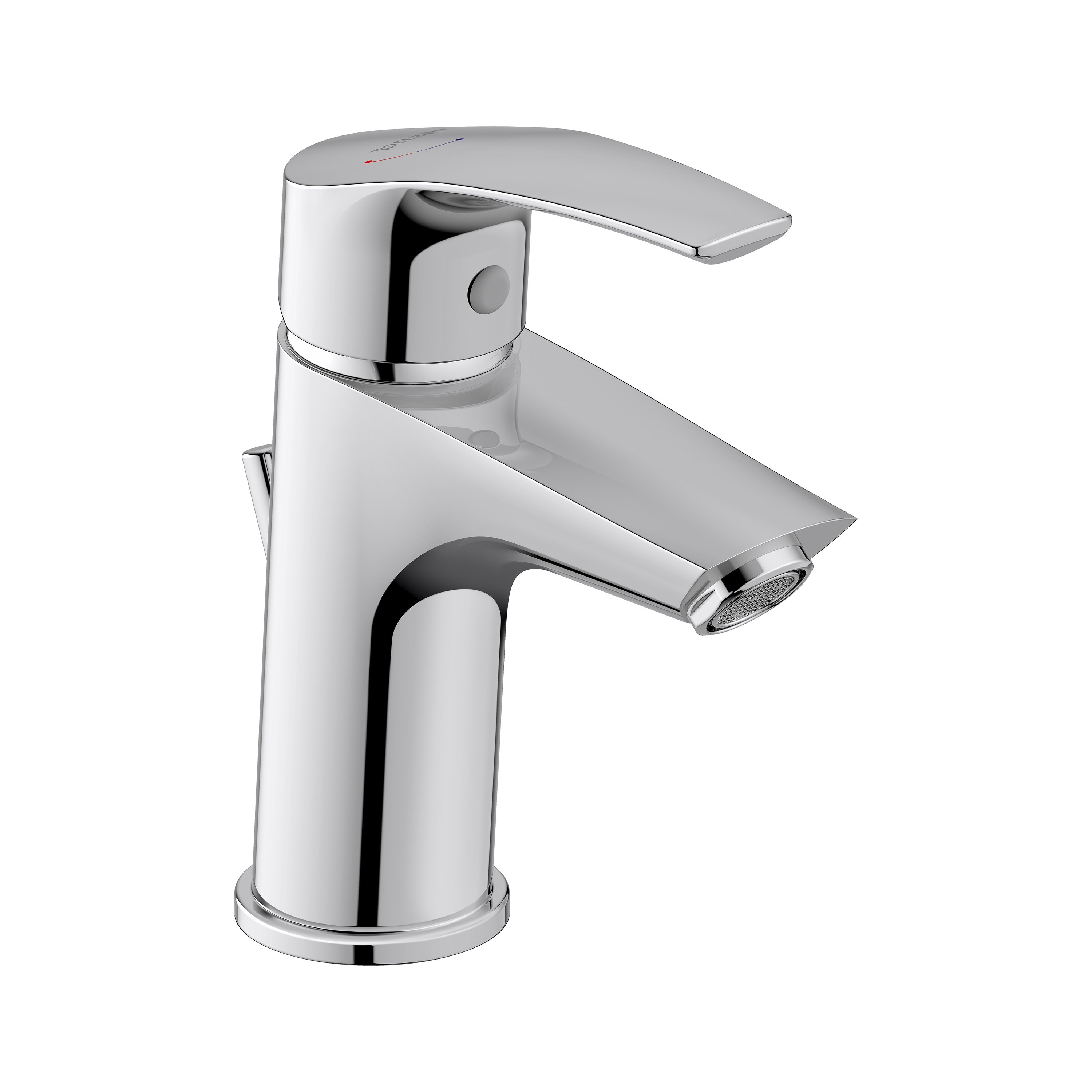 Duravit DuraVelez Waschtischarmatur, mit energiesparenden FreshStart-Funktion, 16 cm (Größe S), Chrom - Ablaufgarnitur wählbar