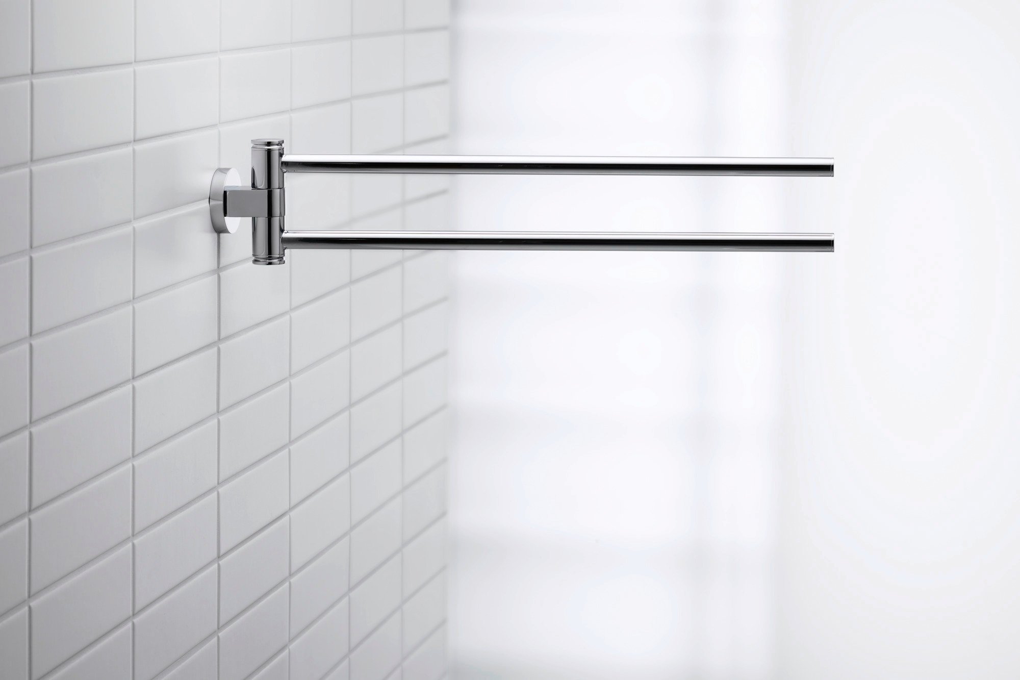 Duravit D-Code Handtuchhalter in Chrom - schwenkbar mit 2 Halter