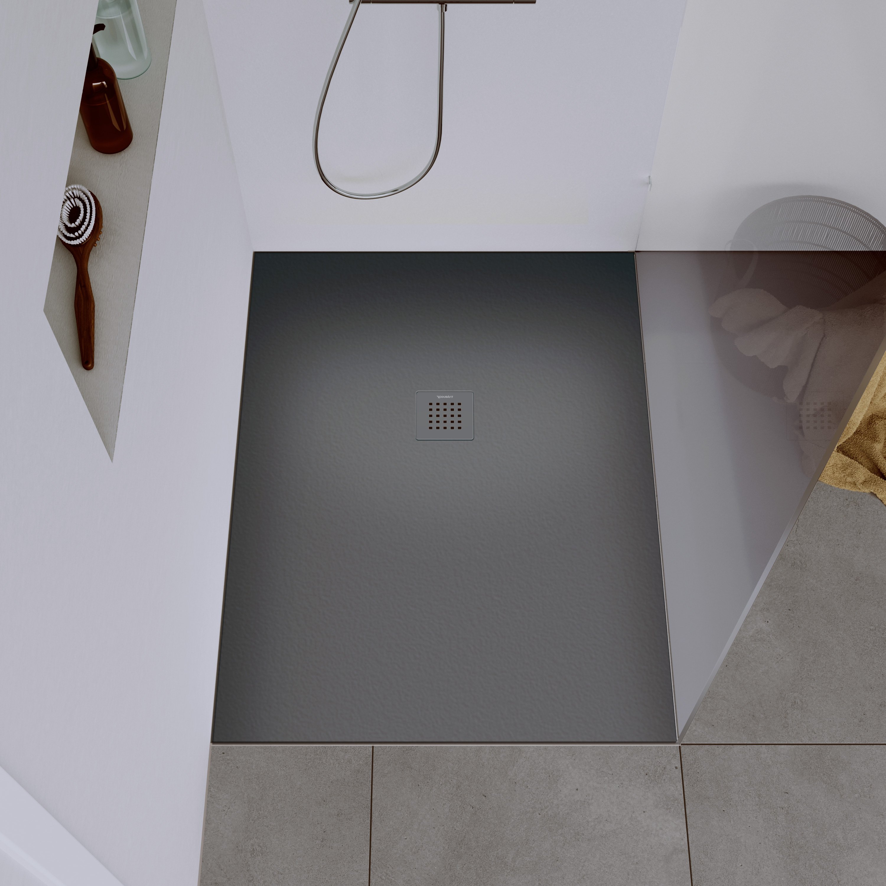 Duravit DuraBayas Duschwanne aus Mineralguss, 100 cm – Farbe & Breite wählbar