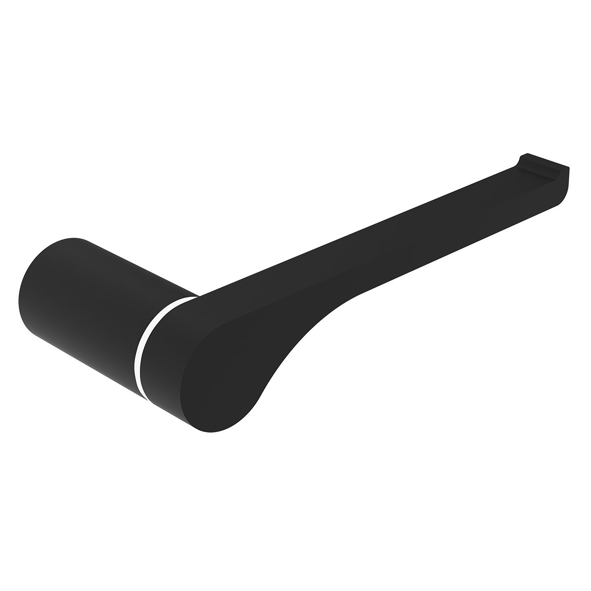 Edler Toilettenpapierhalter SDVTPH Design rund - Serie VERSA - schwarz matt