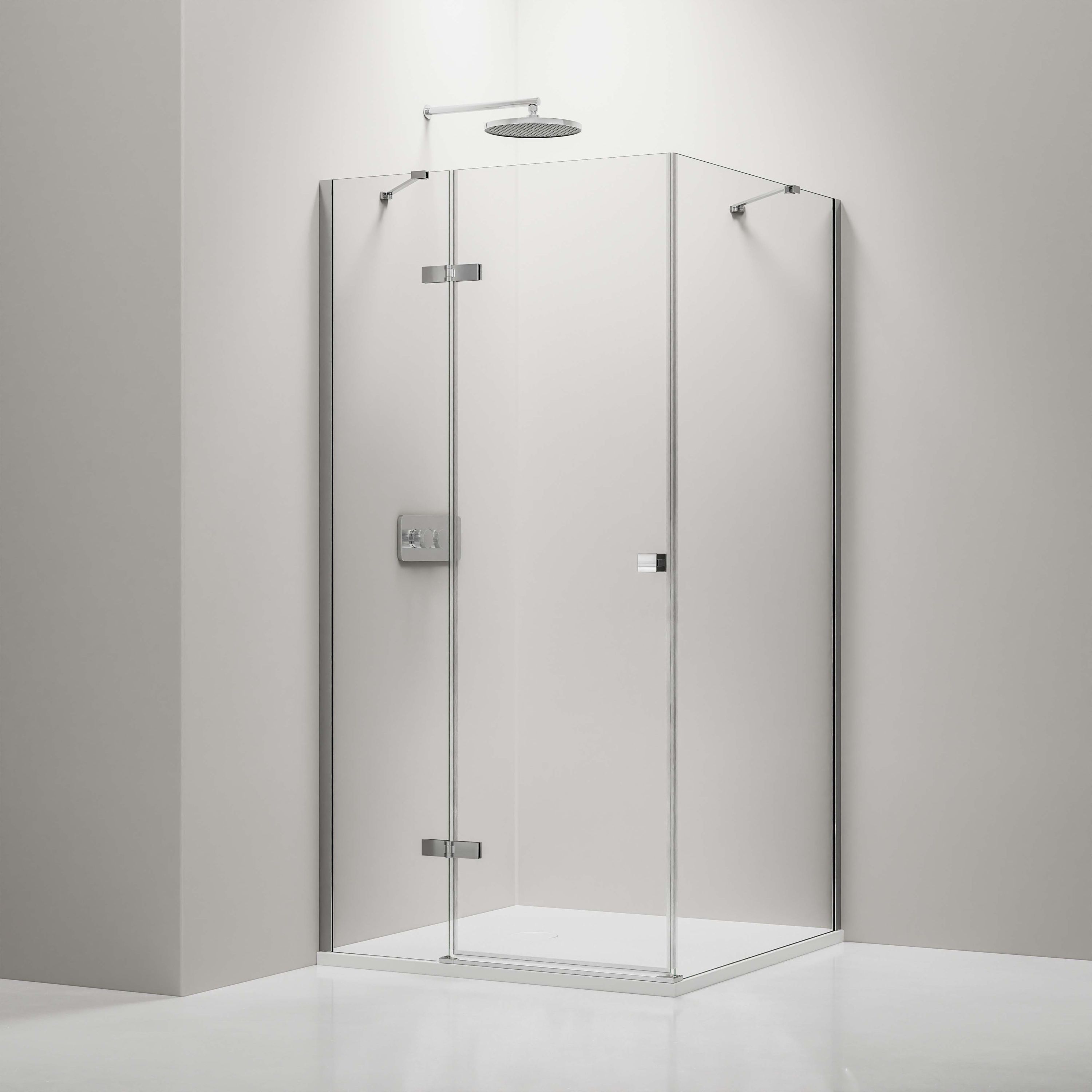 Duschkabine Eckdusche EX403C 6mm NANO Echtglas - 80x120x190cm 