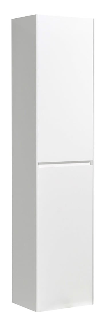 Seitenschrank EDGE - flexible Montage - 170 x 40 x 30 cm - Weiß glänzend