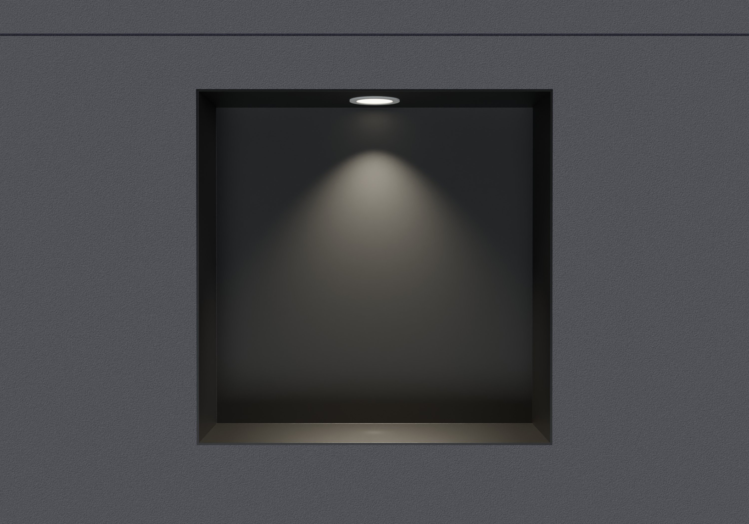 Wandnische aus Edelstahl NT203010X randlos mit LED-Spot - 20 x 30 x 10 cm (H x B x T) - Farbe wählbar