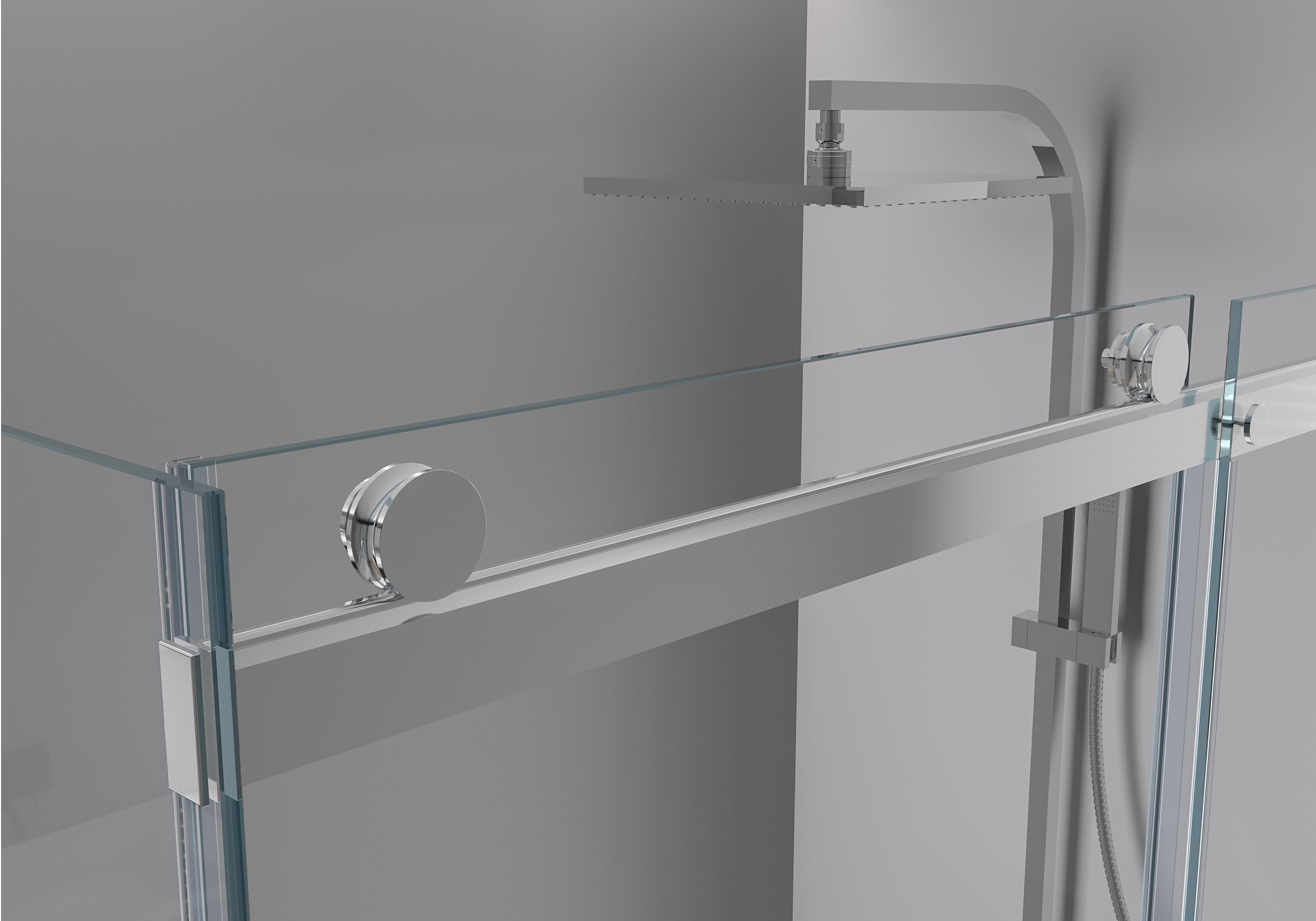 Duschkabine Duschabtrennung  Dusche QUEST 80x100 cm REA 5mm Glas 