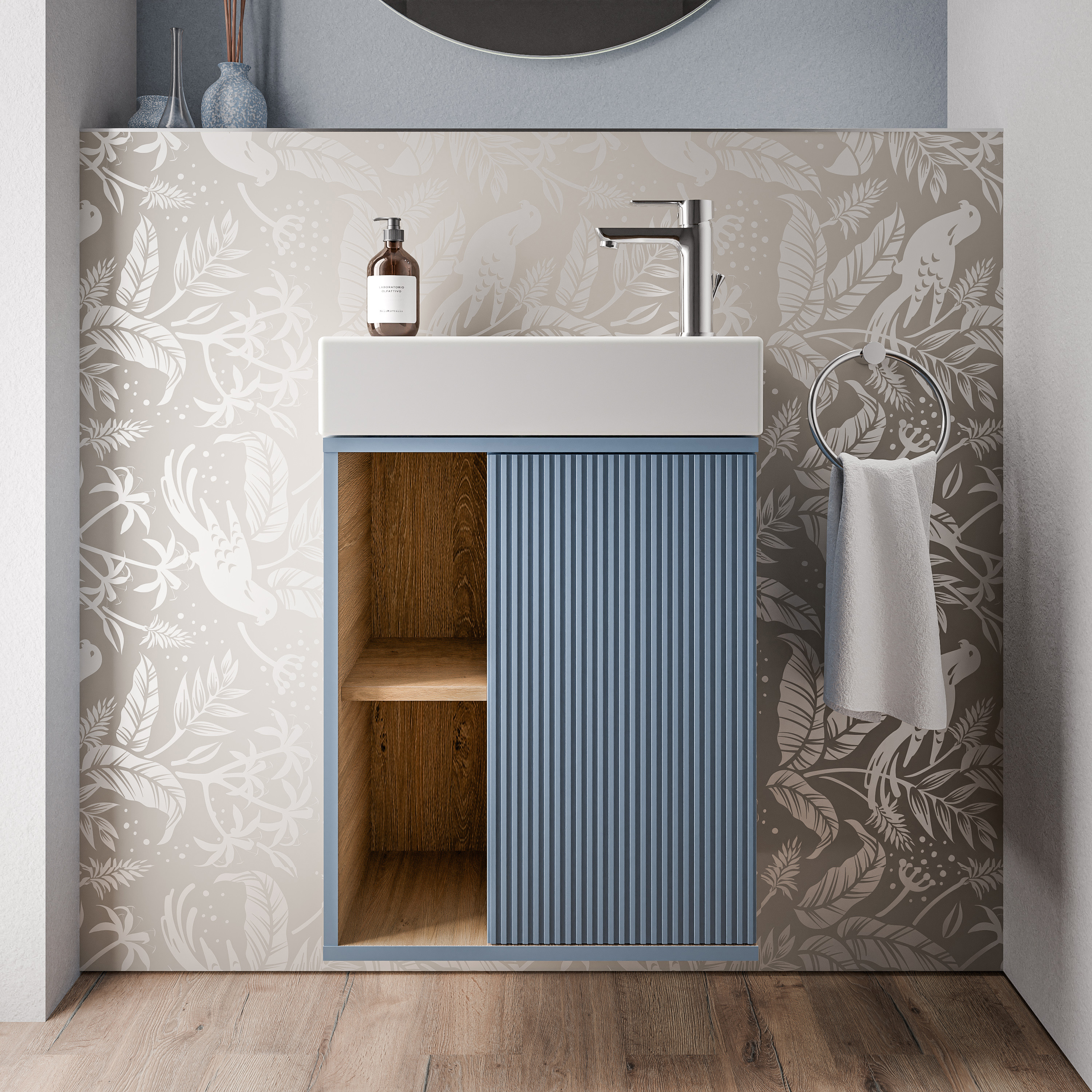 Duravit Waschbecken mit Waschtischunterschrank BELDIVO 50 cm - Türanschlag rechts - Farbe wählbar