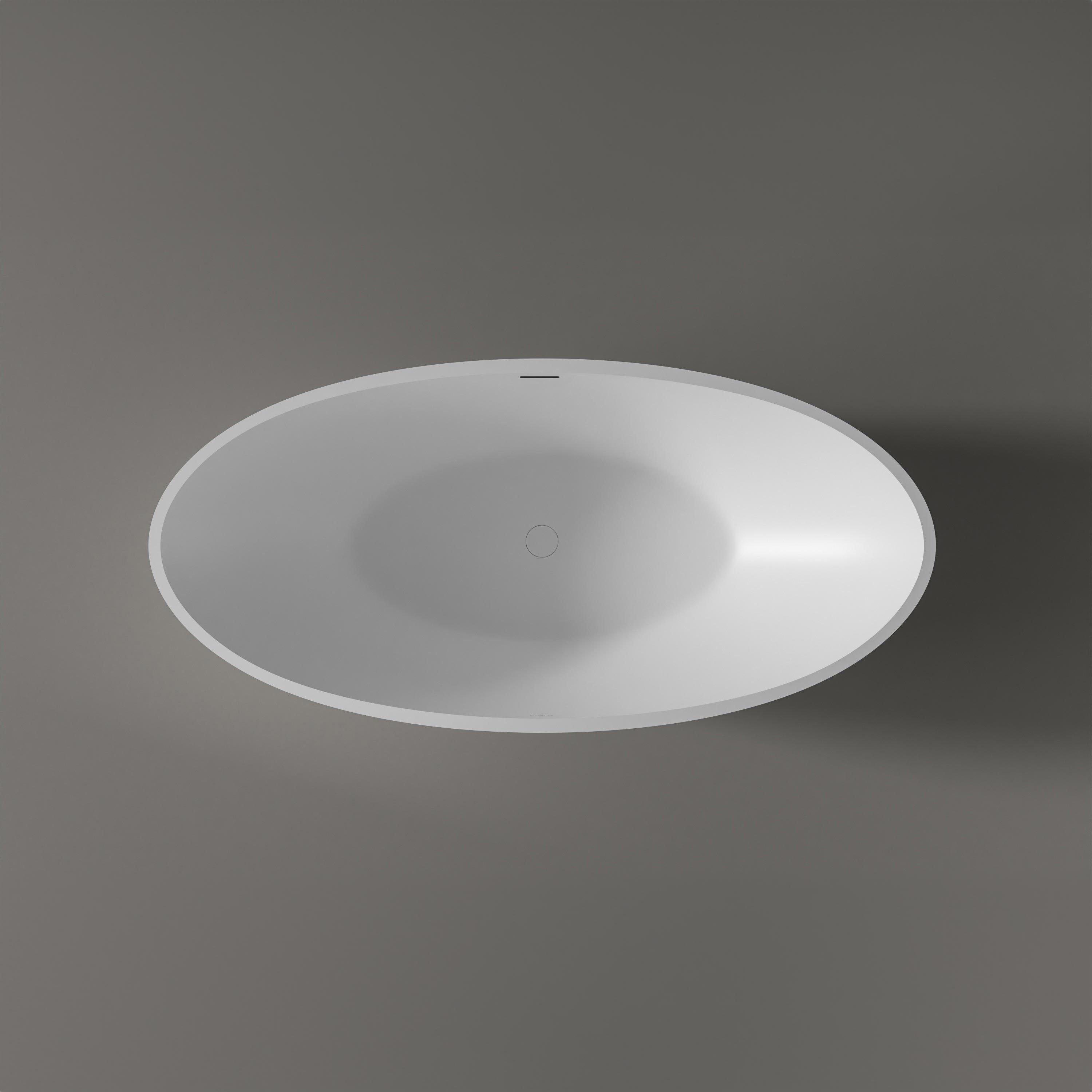 Freistehende Badewanne RIO STONE Mineralguss Weiß - 180 x 85 cm - Wählbar in Matt oder Hochglanz Freistehende Badewanne RIO STONE Mineralguss Weiß - 180 x 85 cm - Wählbar in Matt oder Hochglanz
