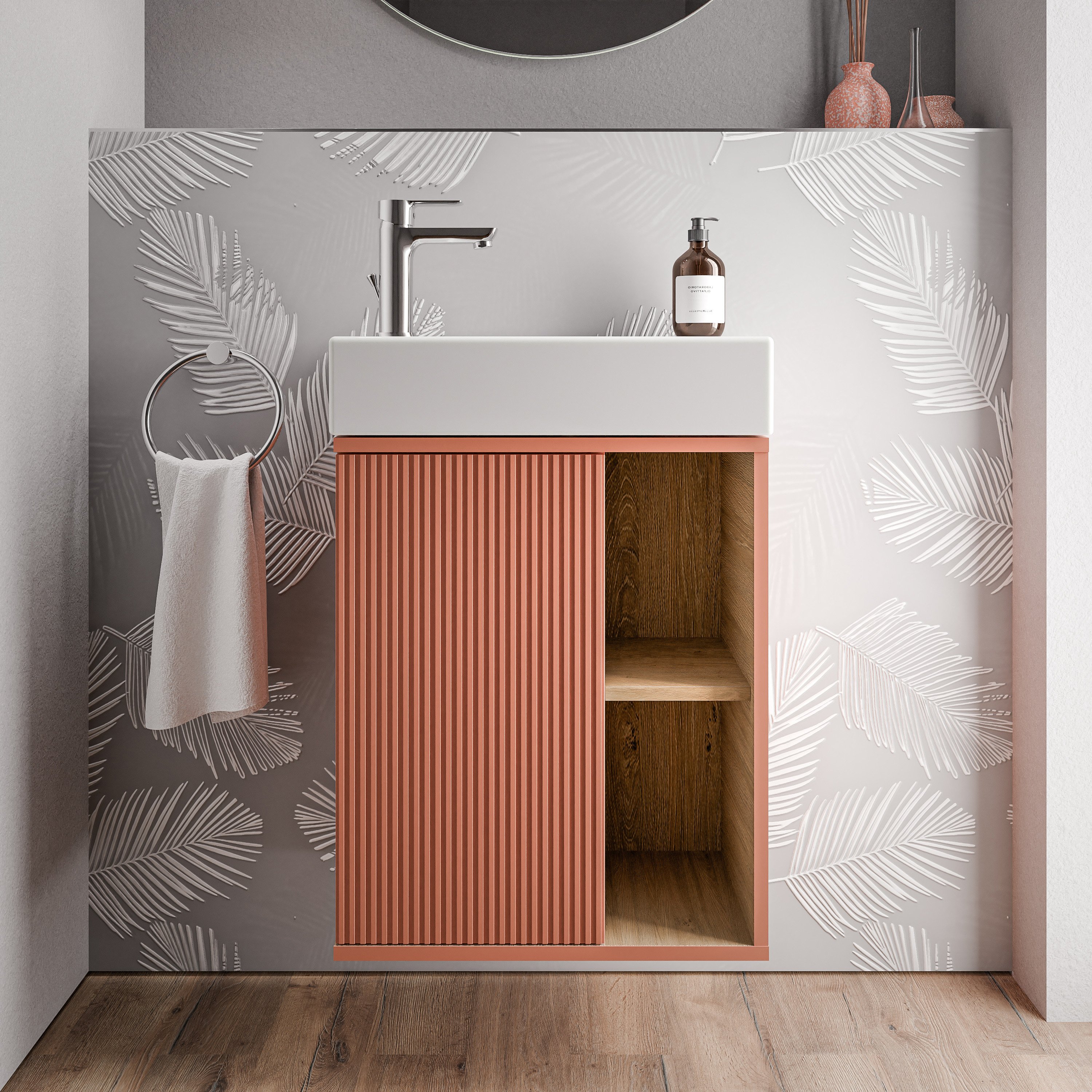 Duravit Waschbecken mit Waschtischunterschrank BELDIVO 50 cm - Türanschlag links - Farbe wählbar