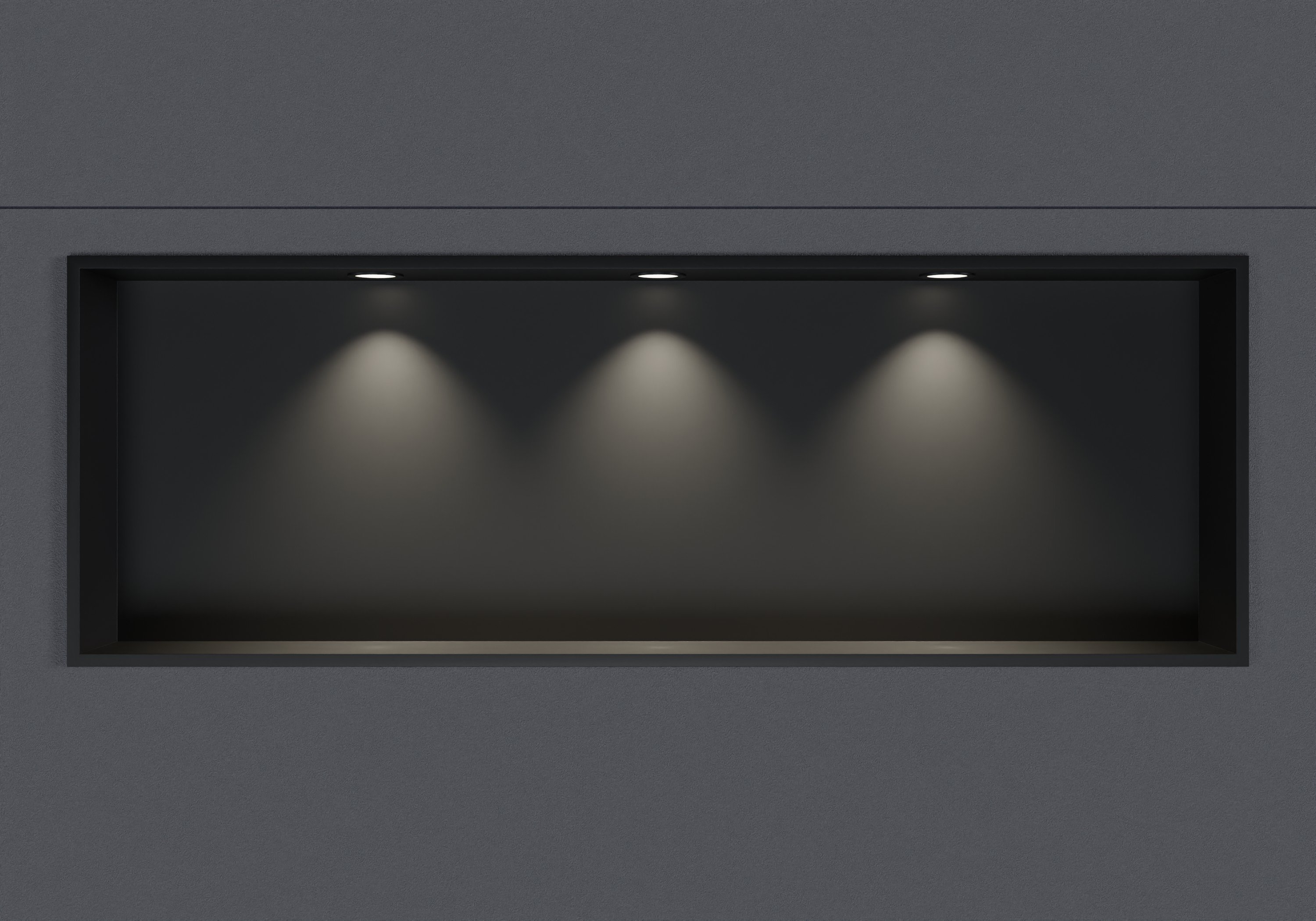 Wandnische aus Edelstahl NT309010X mit LED-Spot - 30 x 90 x 10 cm (H x B x T) - Farbe wählbar