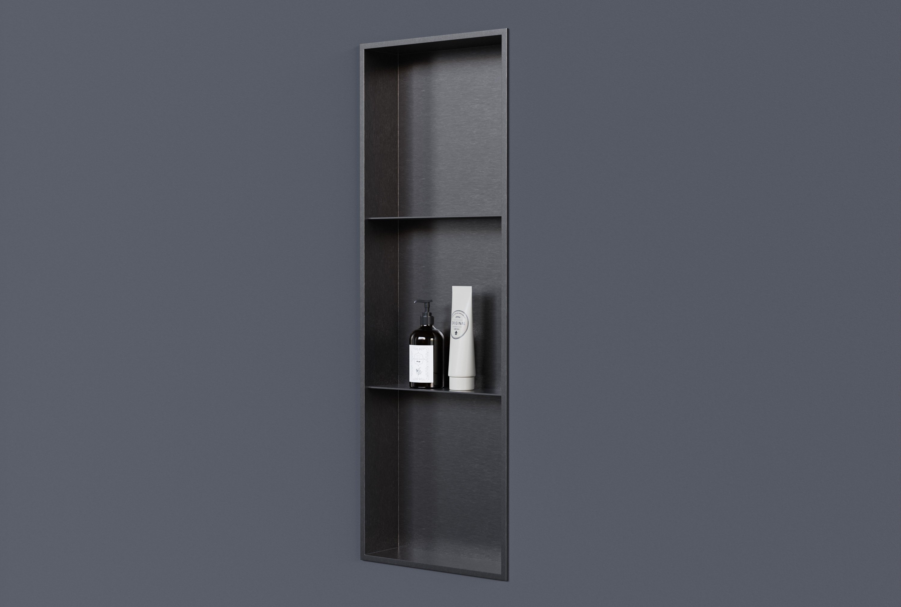Wandnische aus Edelstahl NT309010X mit Ablagefach - 30 x 90 x 10 cm (B x H x T) - Farbe wählbar