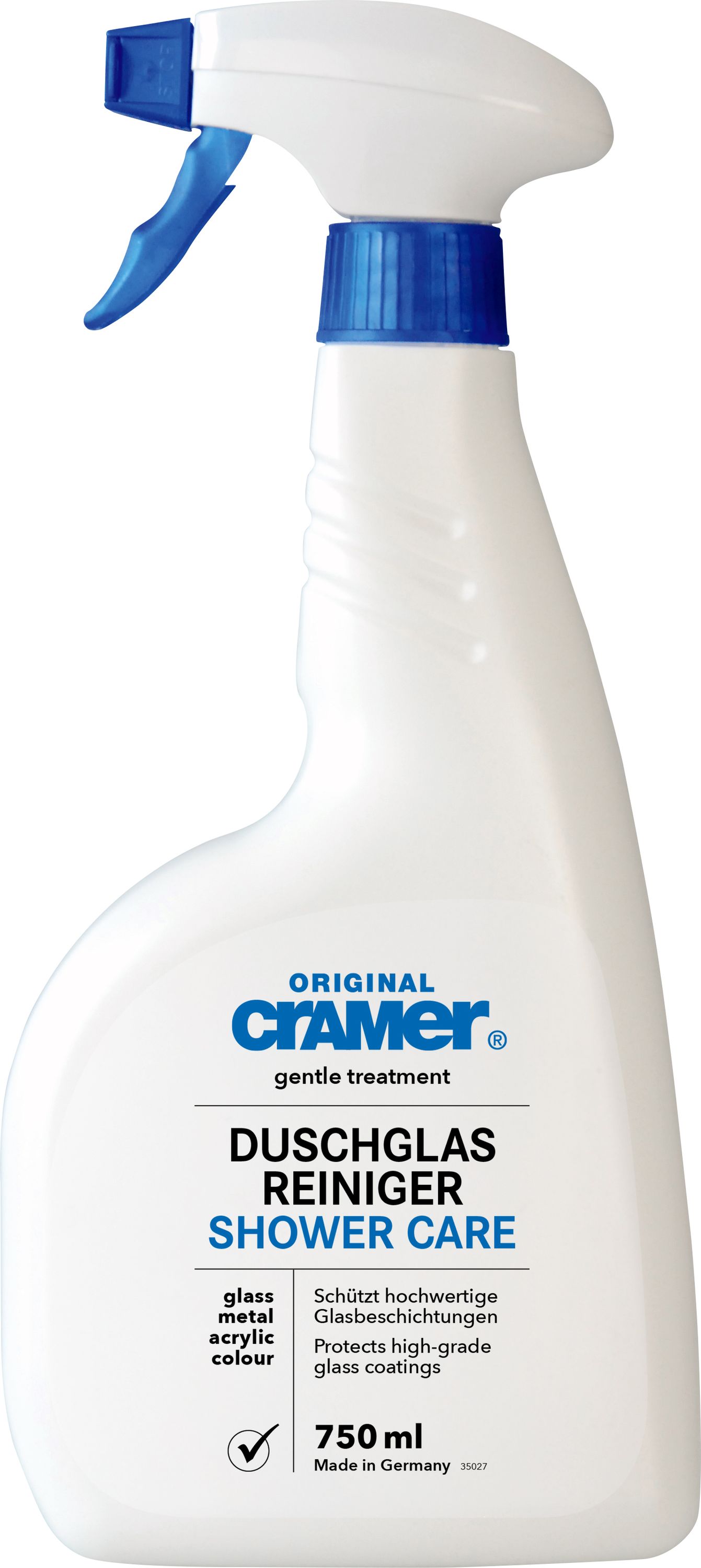 CRAMER Duschglas-Reiniger 750ml für beschichtete Duschkabinen