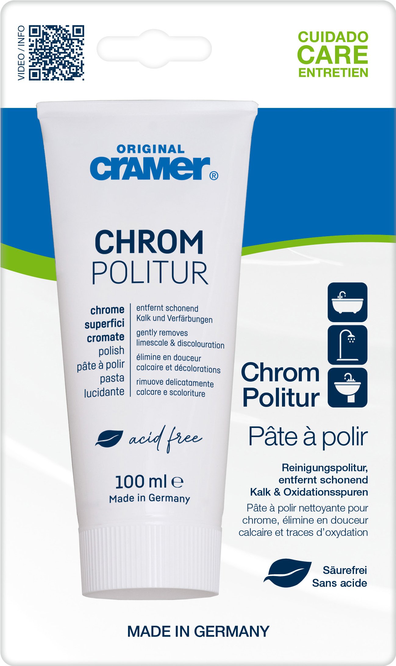 CRAMER Armaturenreiniger Chrom-Politur Tube 100 ml 