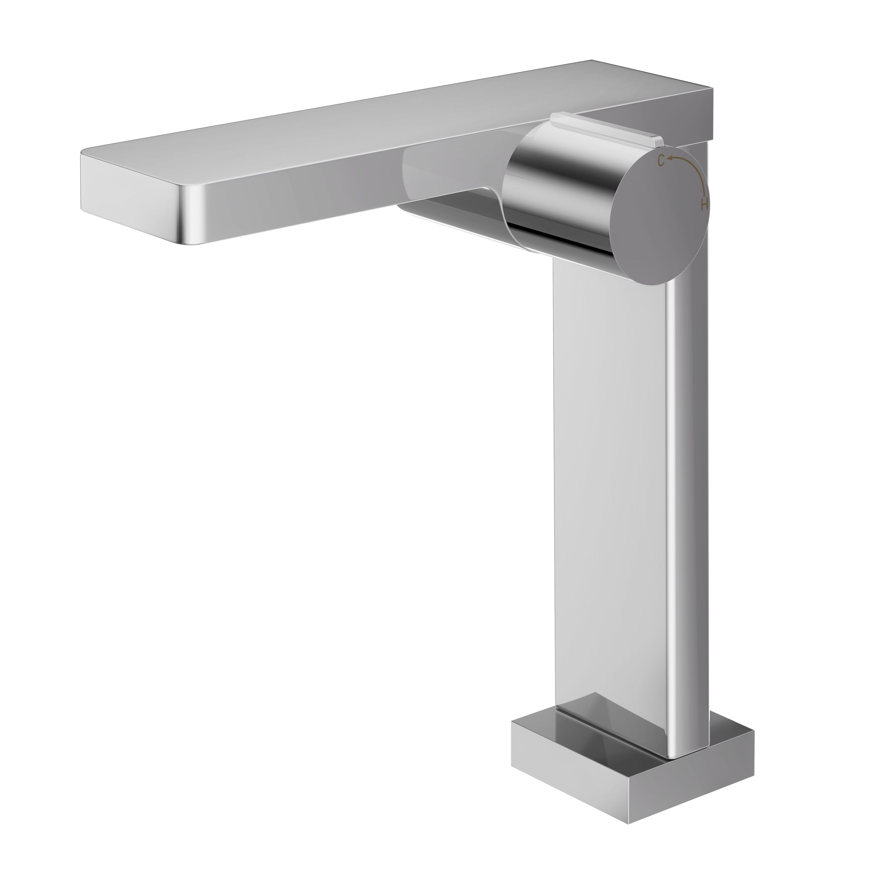 Design Waschtischarmatur Badarmatur NT3220C - Hoher Auslauf - Wasserhahn in Chrom