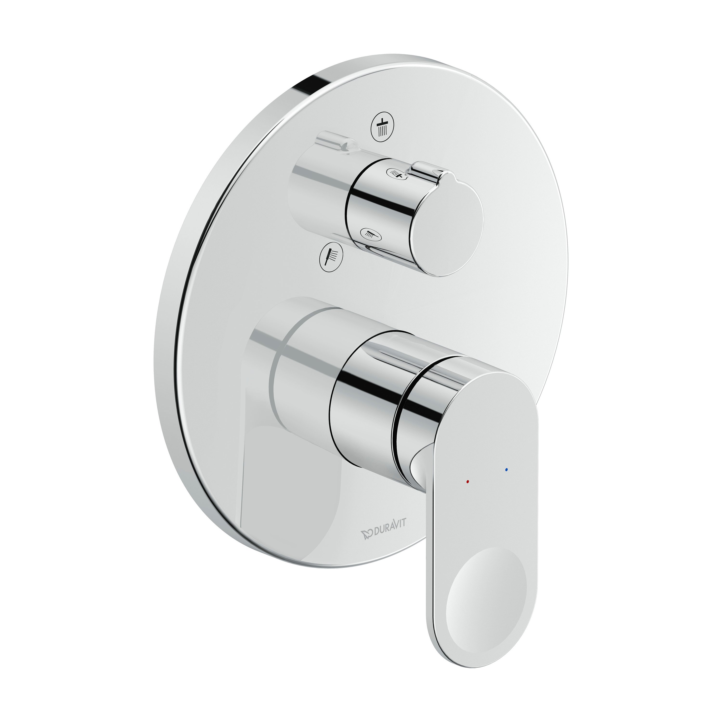 Duravit B.3 Brausearmatur mit Umstellventil, Unterputz, 2 Verbraucher, Chrom 