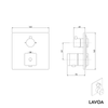 Thermostatarmatur LAVOA Unterputz