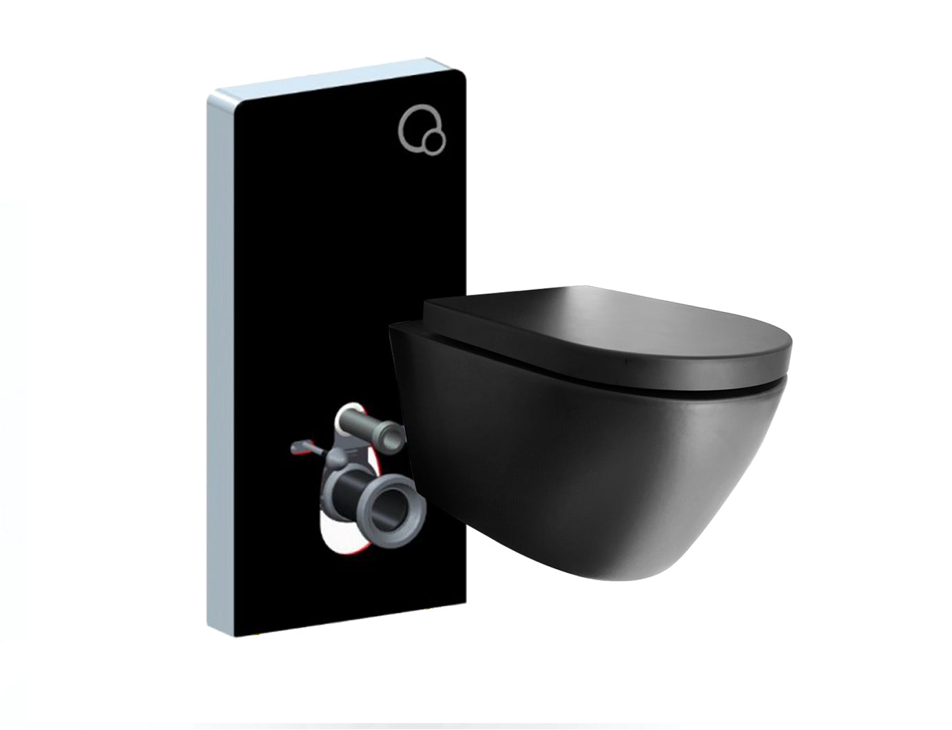 WC-Komplettpaket 45: WC B-8030R Schwarz