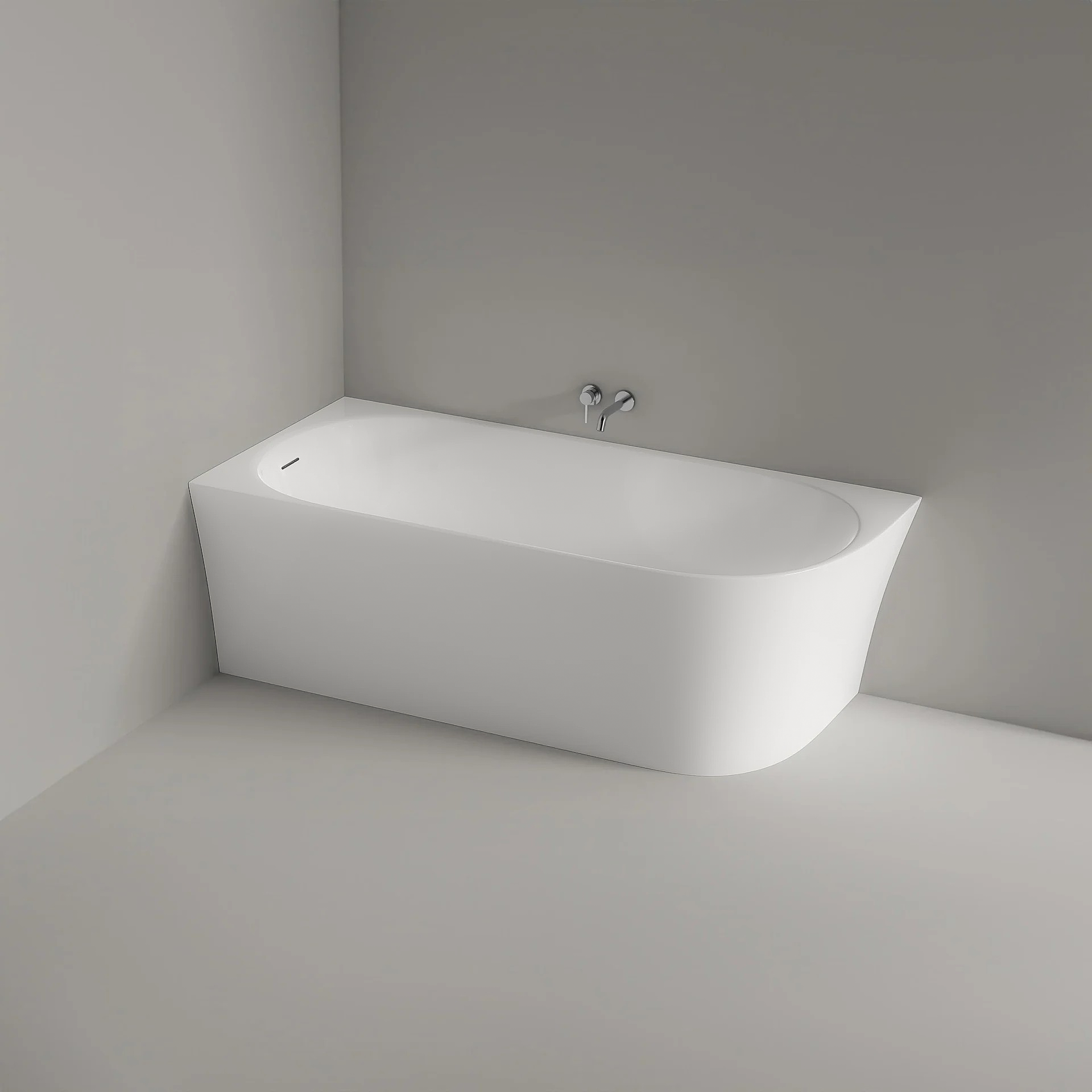 Halb freistehende Badewanne NORA CORNER