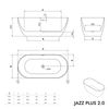 Freistehende Badewanne JAZZ PLUS 2.0