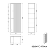 Badmöbel-Set BELDIVO 100 cm mit Waschbecken