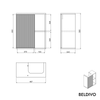 Duravit Waschbecken mit Waschtischunterschrank BELDIVO 50 cm