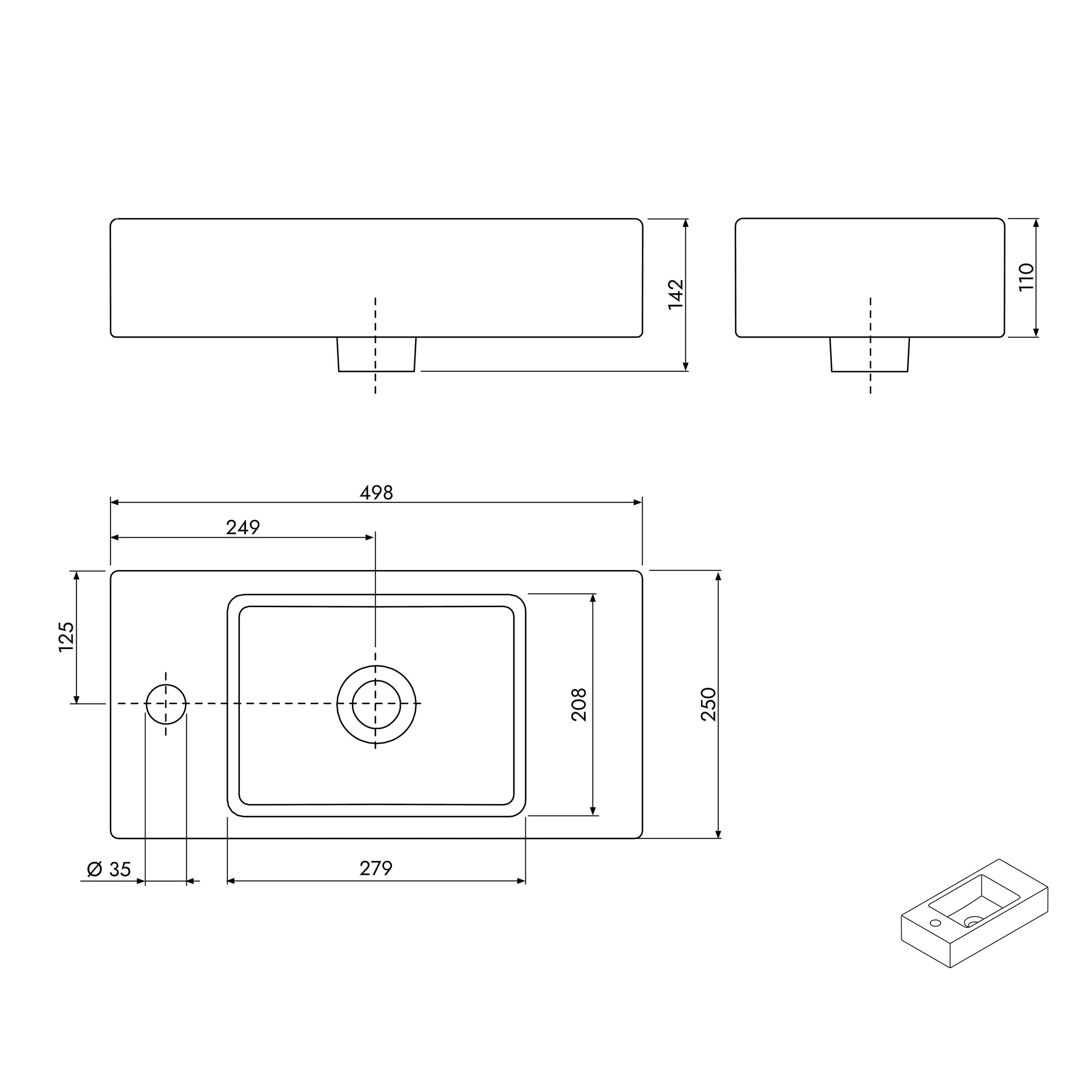 Duravit Waschbecken mit Waschtischunterschrank BELDIVO 50 cm