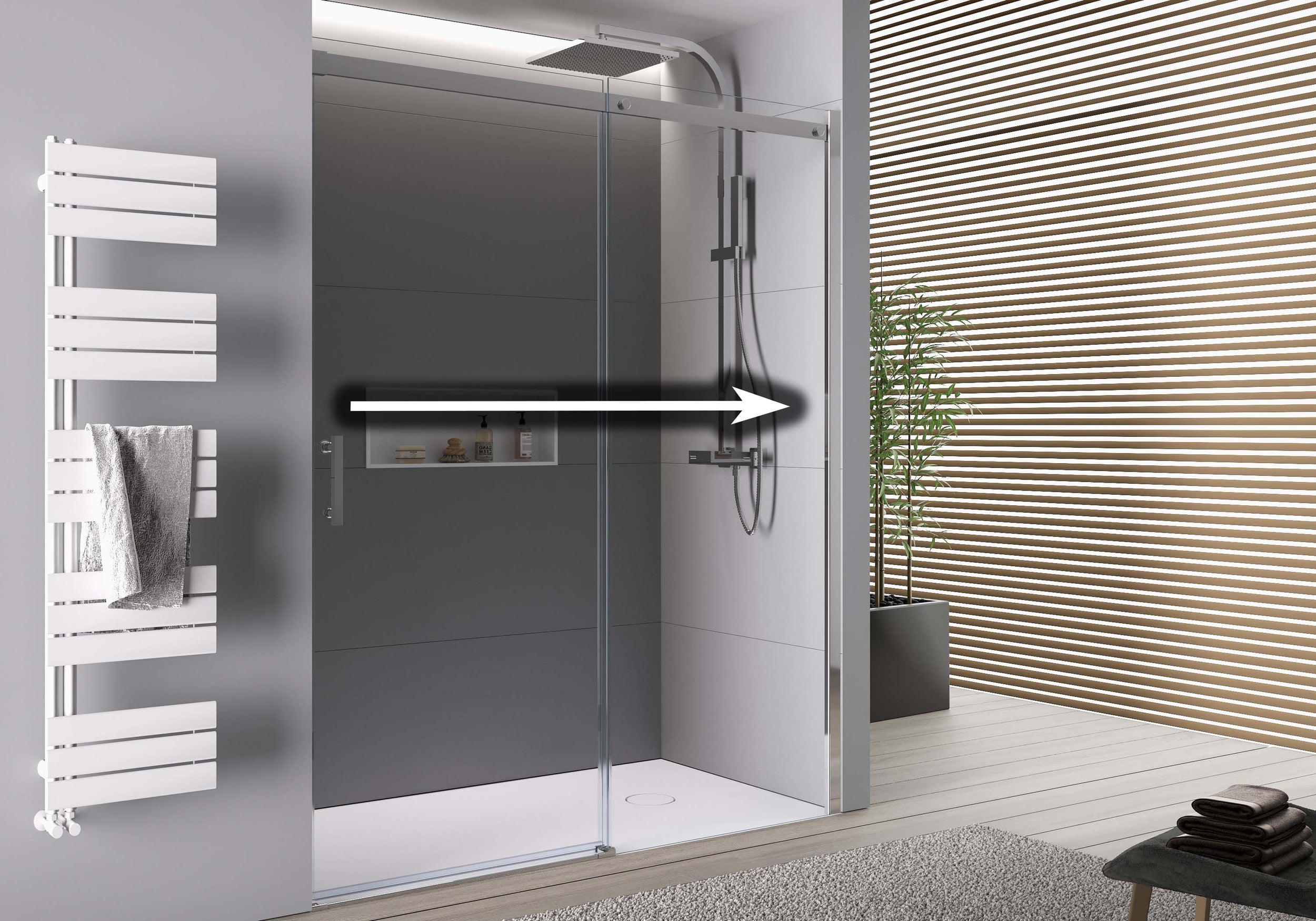 Nischendusche mit Schiebetür DX806A FLEX